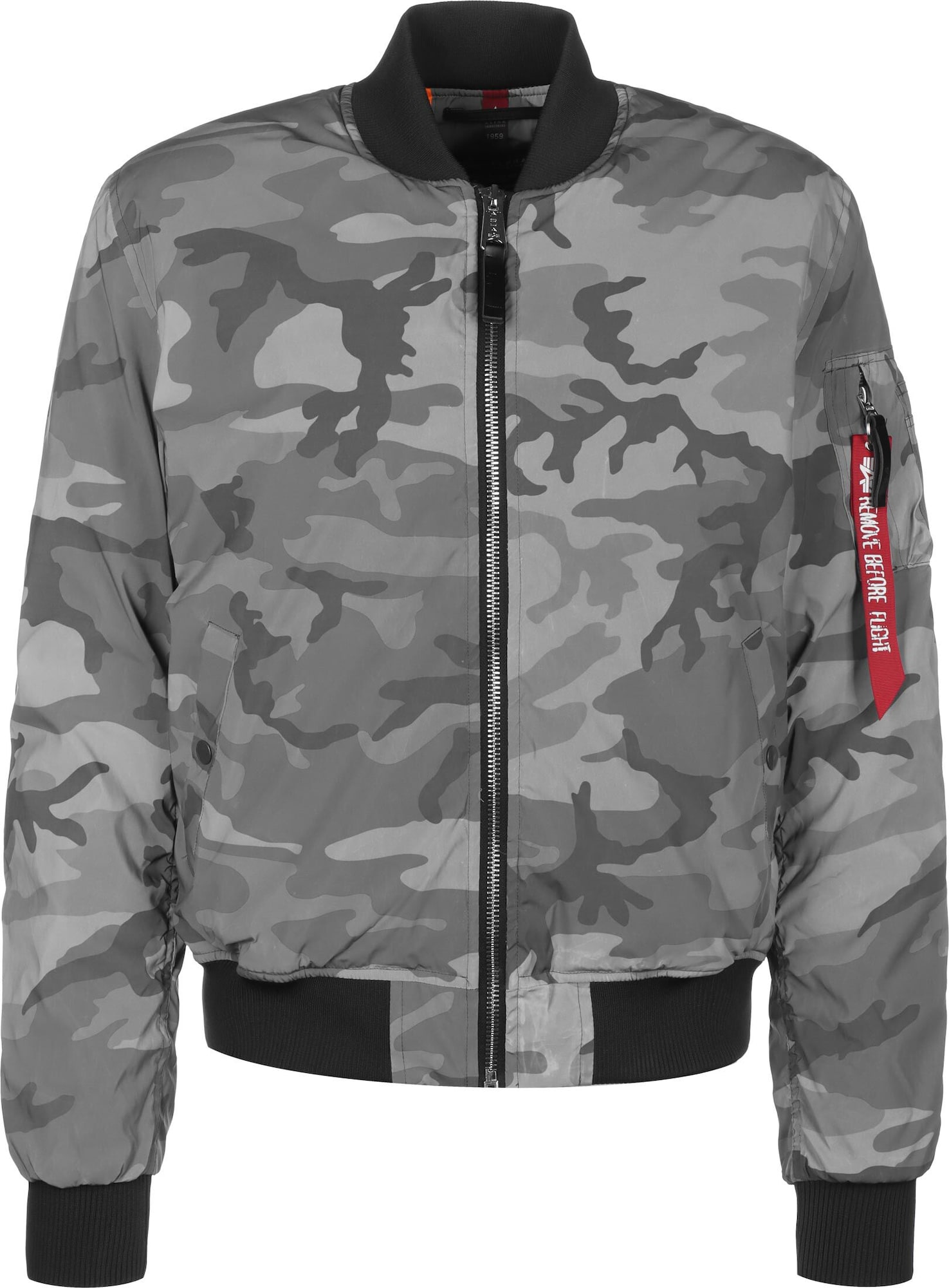 ALPHA INDUSTRIES Átmeneti dzseki szürke / sötétszürke / rubinvörös / fekete akciós termékkép 1