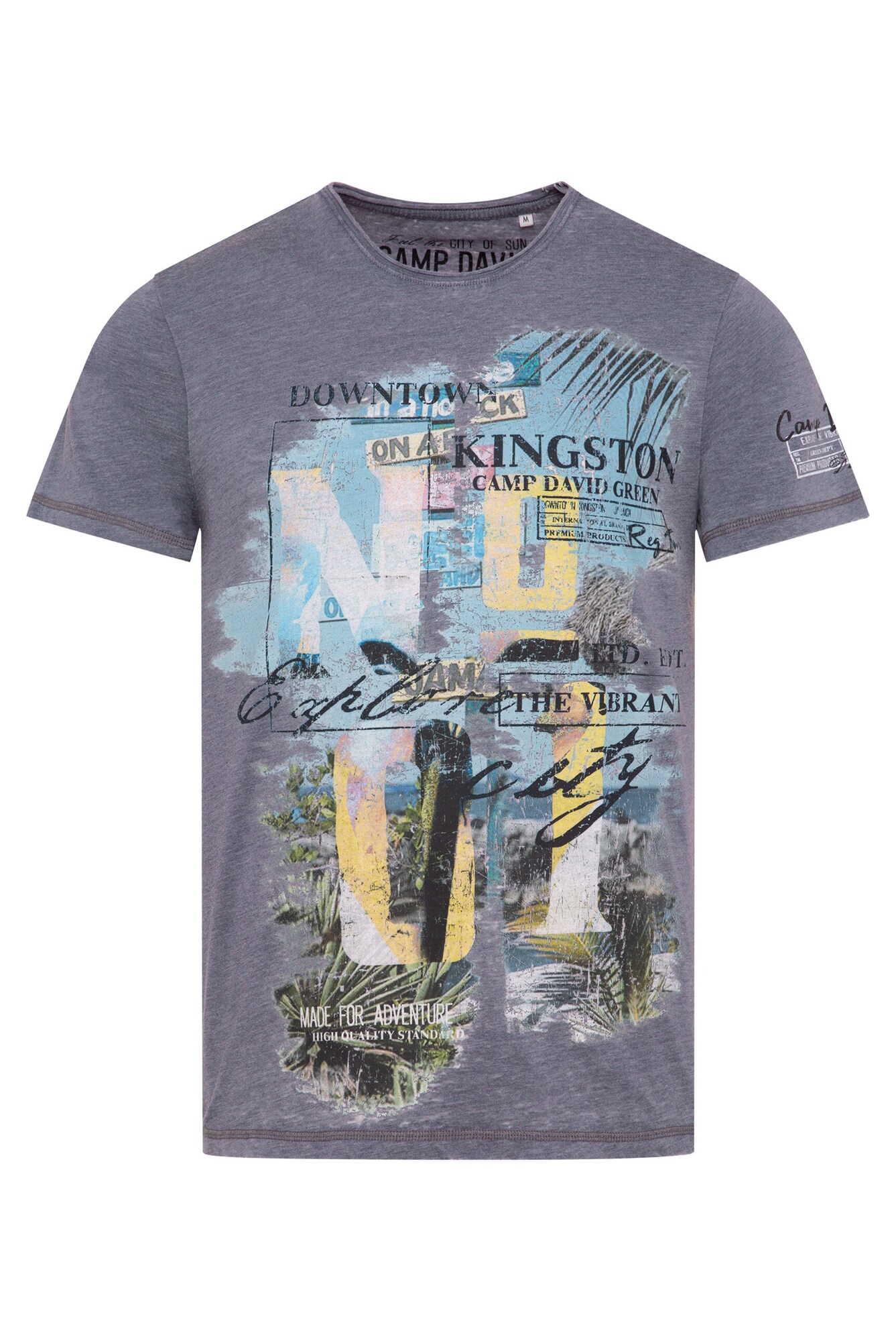 Thumbnail - Ausbrenner-Shirt mit Photoprint im Vintage Look