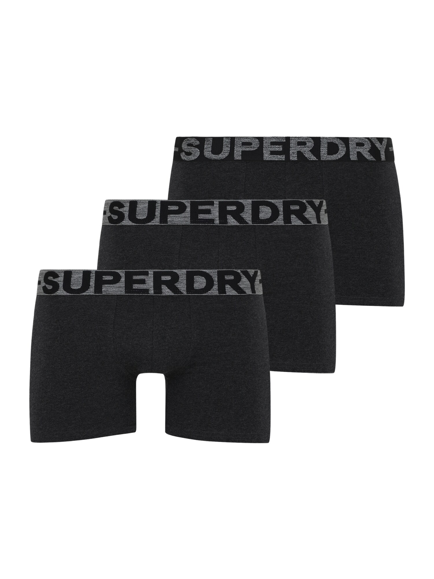Superdry Boxeri  gri metalic / gri închis