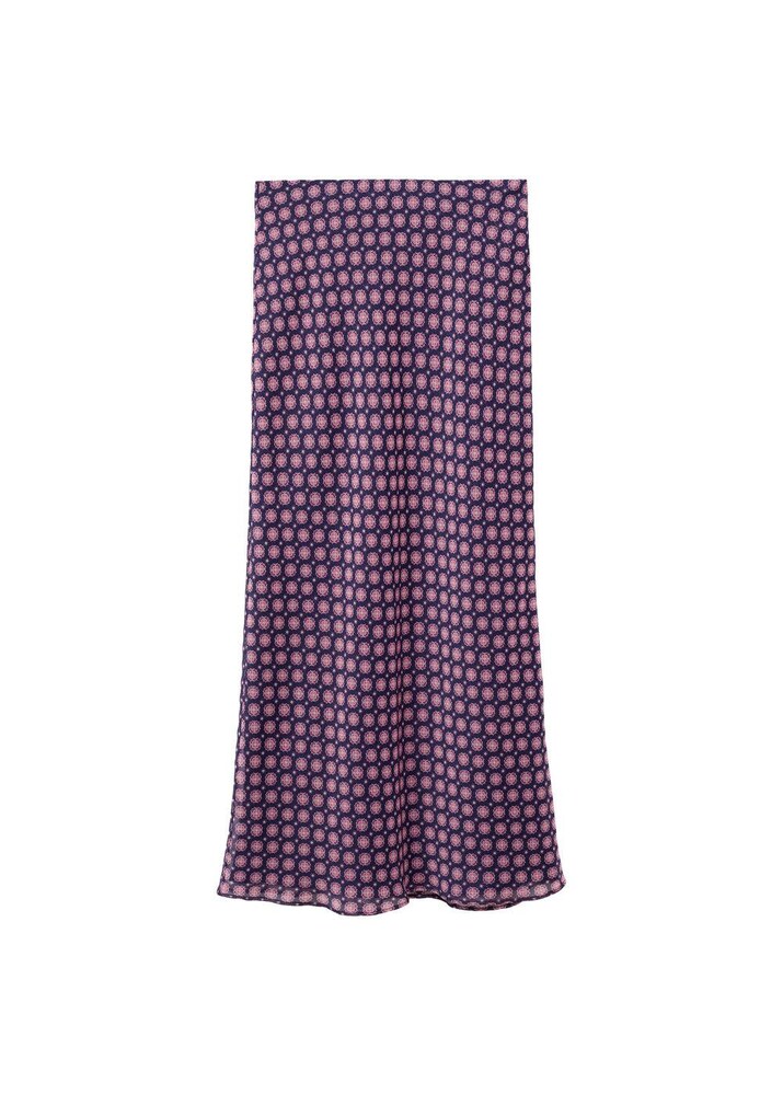 MANGO TEEN Rock 'Chiffy' Damen Größe 34 beige / dunkellila / pink