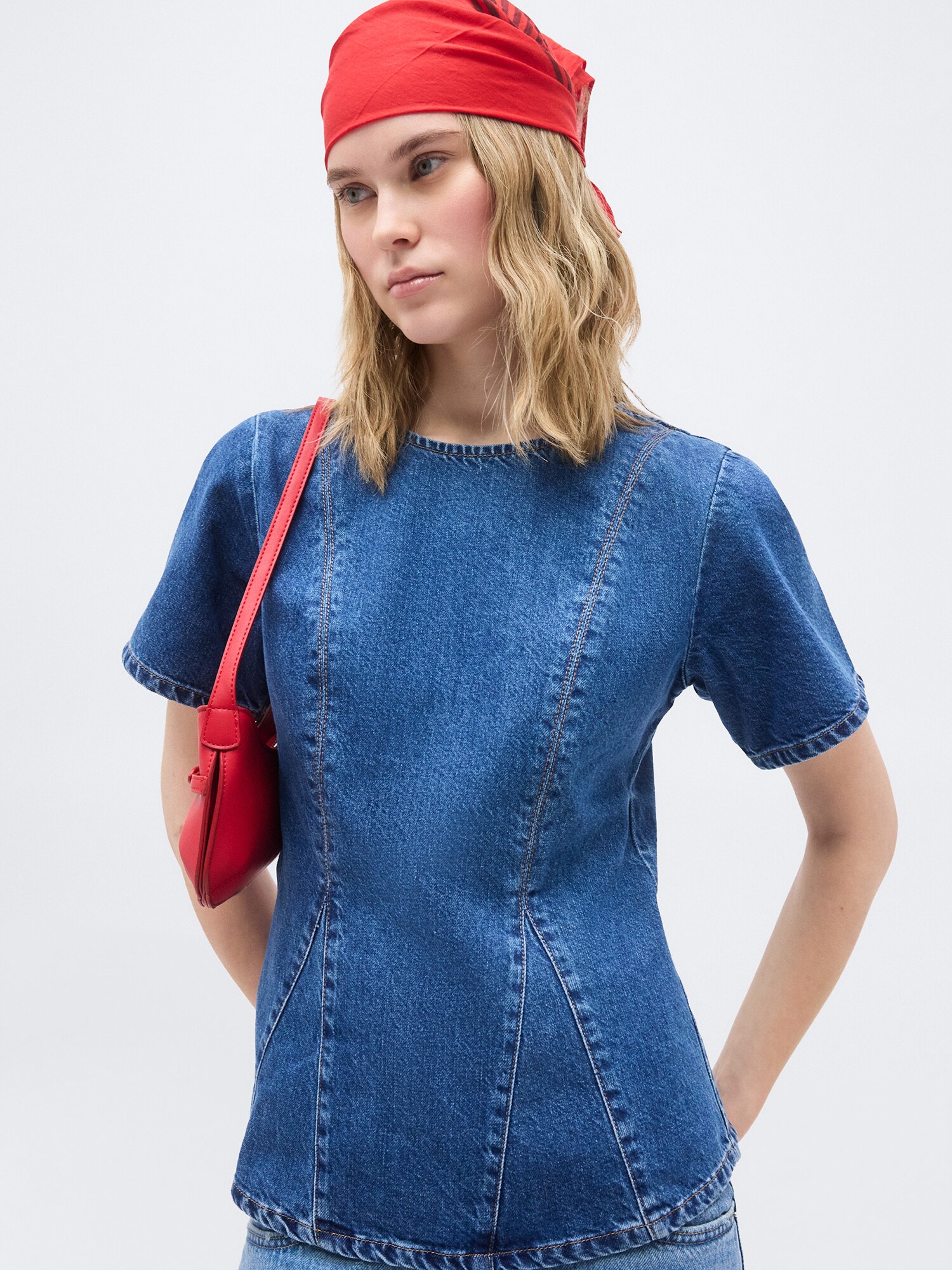 MSCH COPENHAGEN Tričko 'MSCHTurig Alena'  modrá denim (obrázok 6)