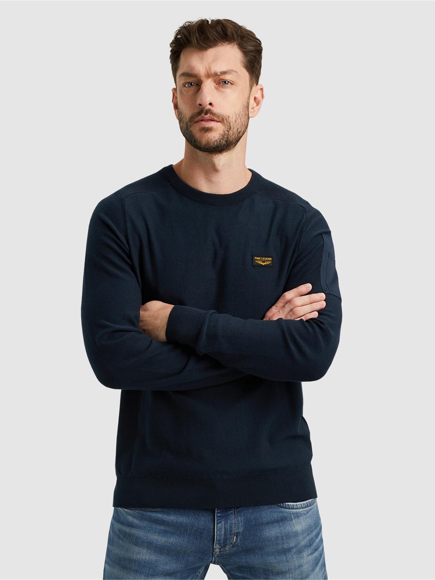 Pme Legend Trui 'American Classic Pullover' Donkerblauw