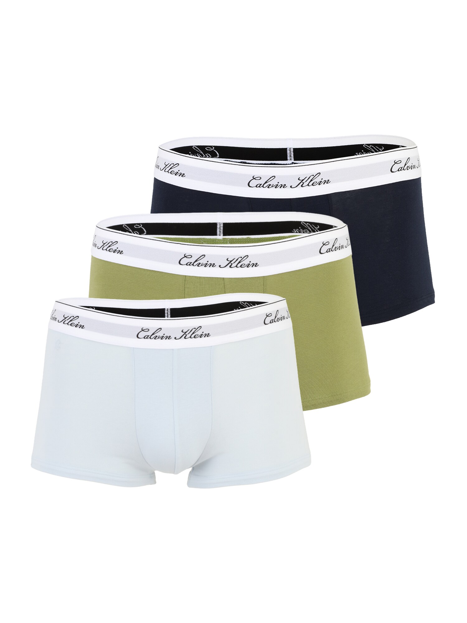 Calvin Klein Underwear Boxeri bleumarin / azuriu / verde kiwi / alb