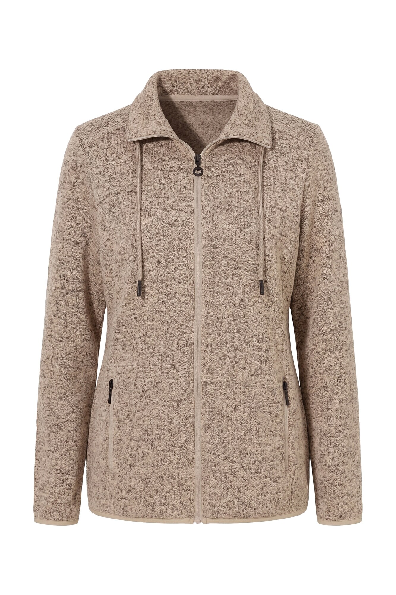 Ulla Popken Fleece Jas Beige