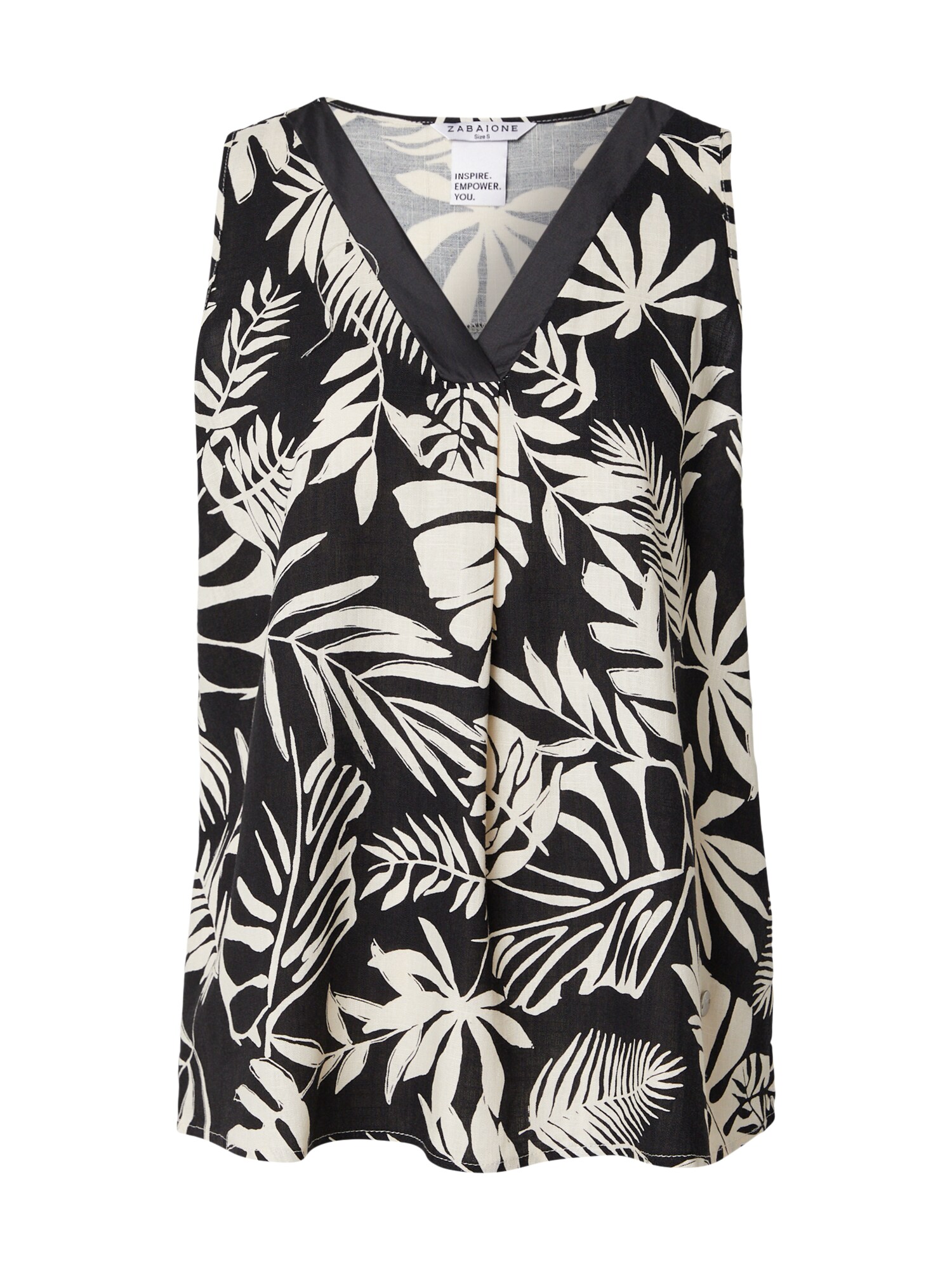 ZABAIONE Blusa 'Su44eann'  marfil / negro