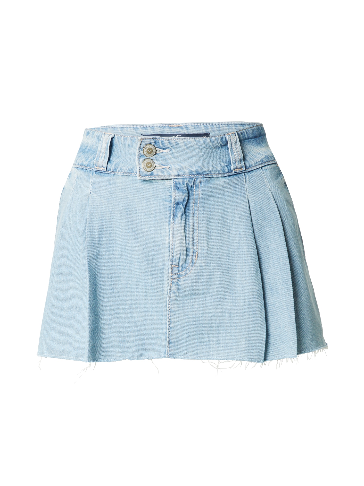 HOLLISTER Fustă APAC DENIM LR MICRO PLEATED MINI  albastru