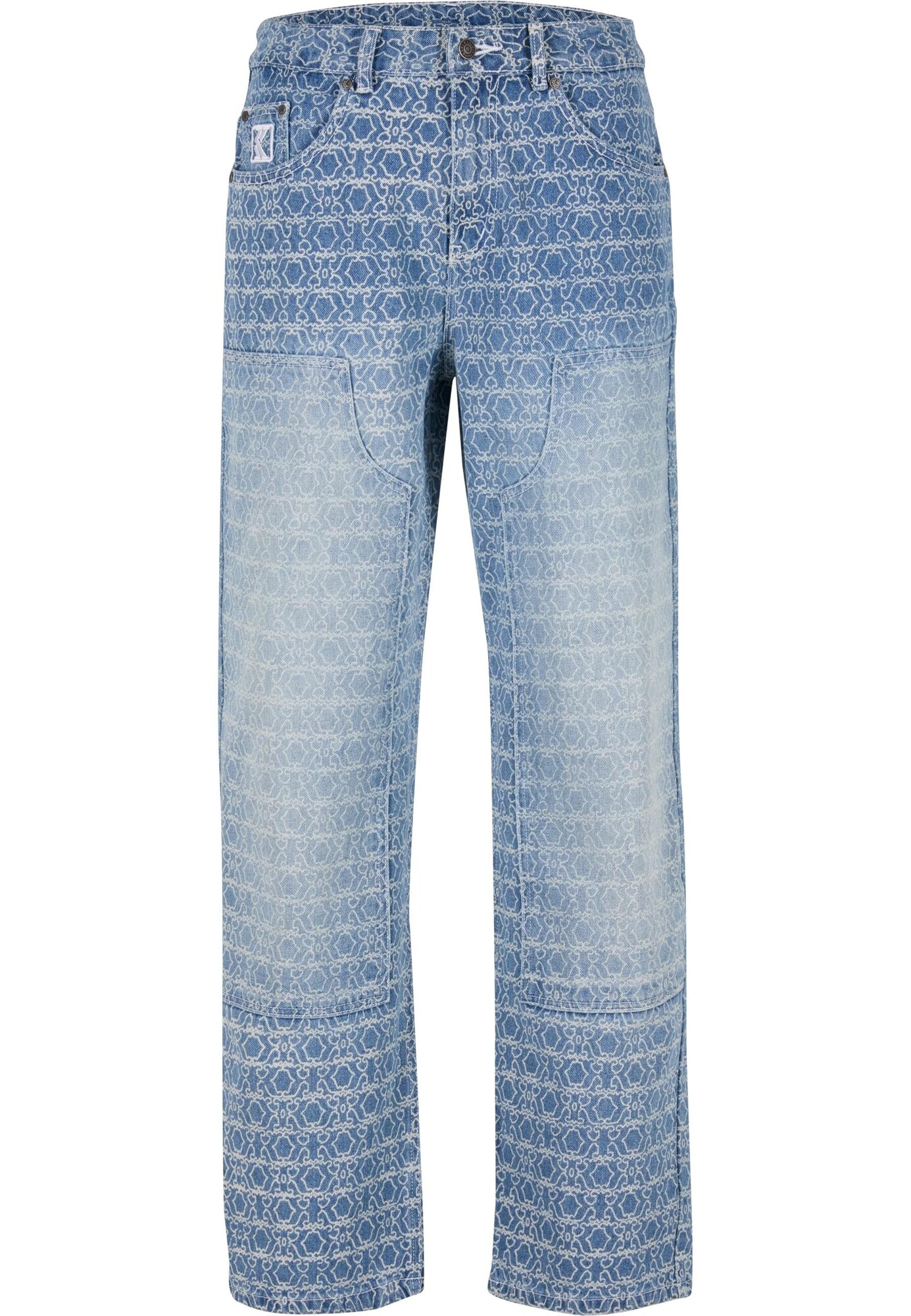 Karl Kani Jeans  albastru deschis / alb