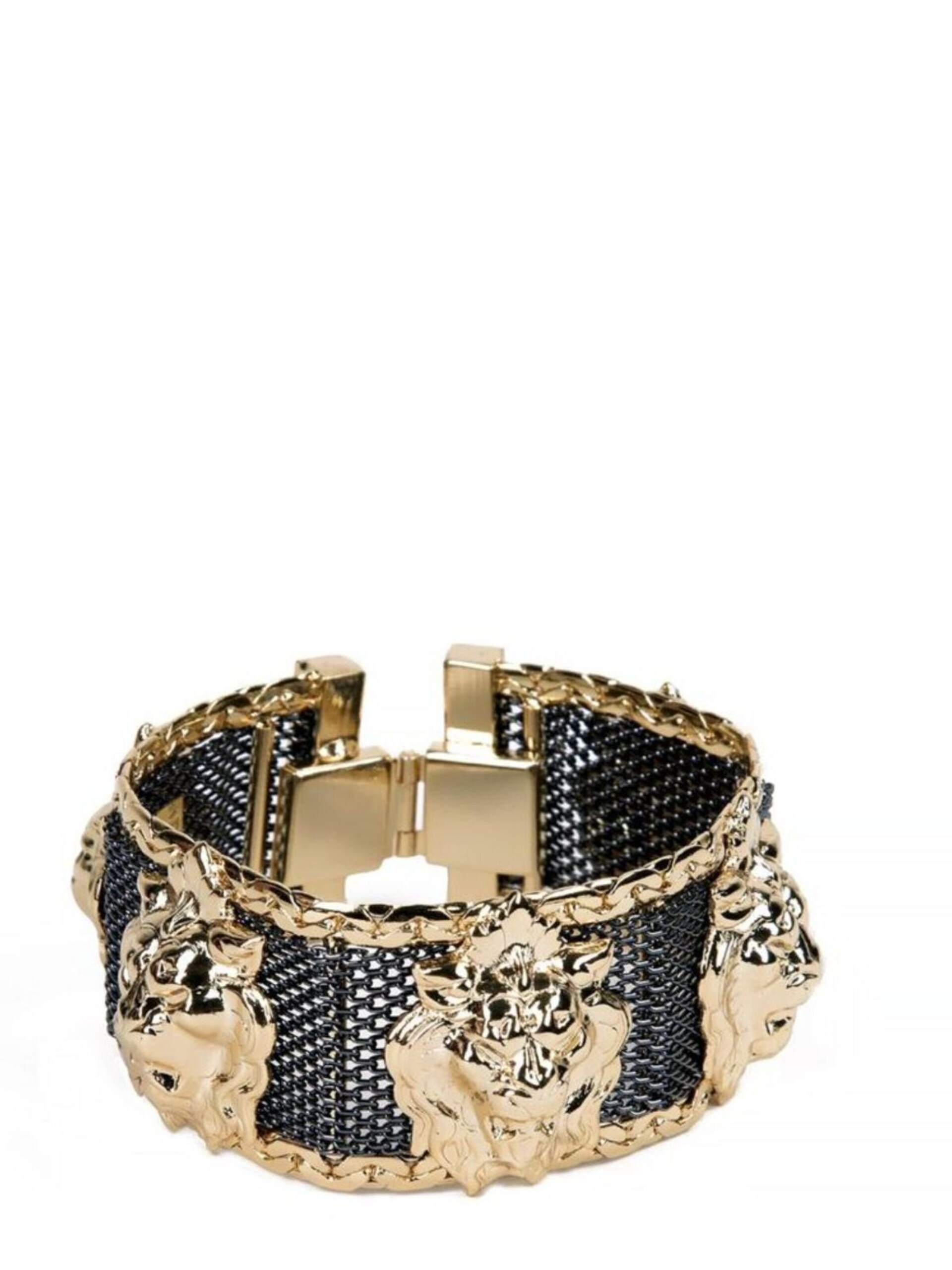 Addicted2 Armband 'Heritage bracciale placcato oro con teste di leoni' dam