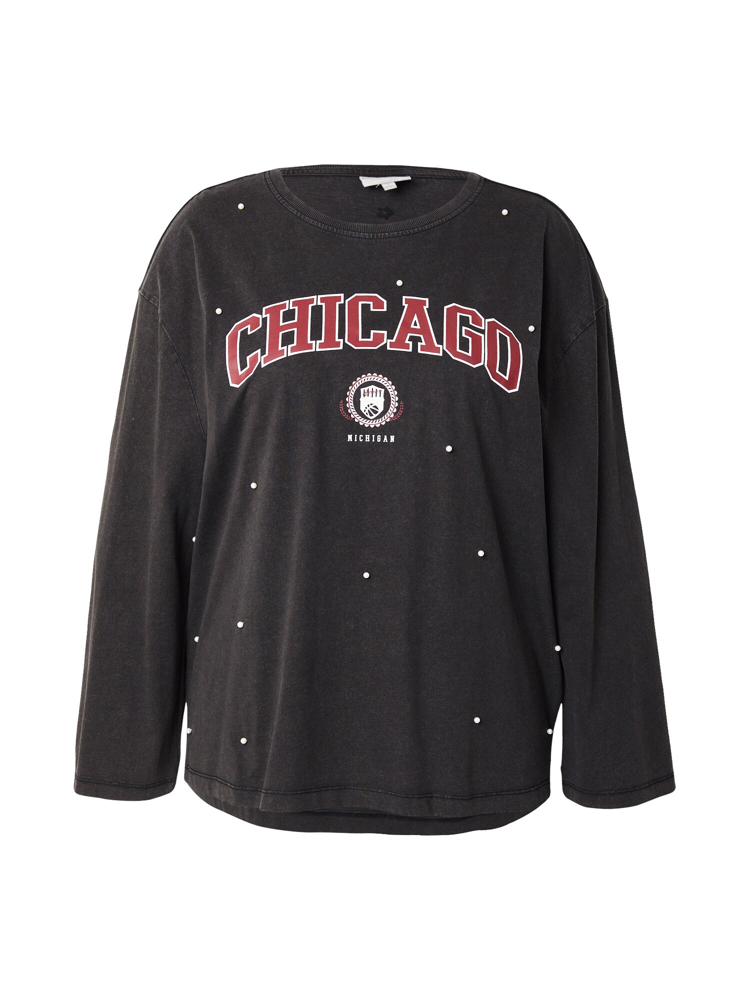 ONLY Carmakoma Tricou CARJOELLE  roșu carmin / negru / alb murdar