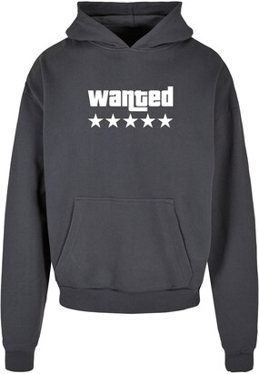 Merchcode Sweatshirt ‘Wanted’ Antraciet / Wit