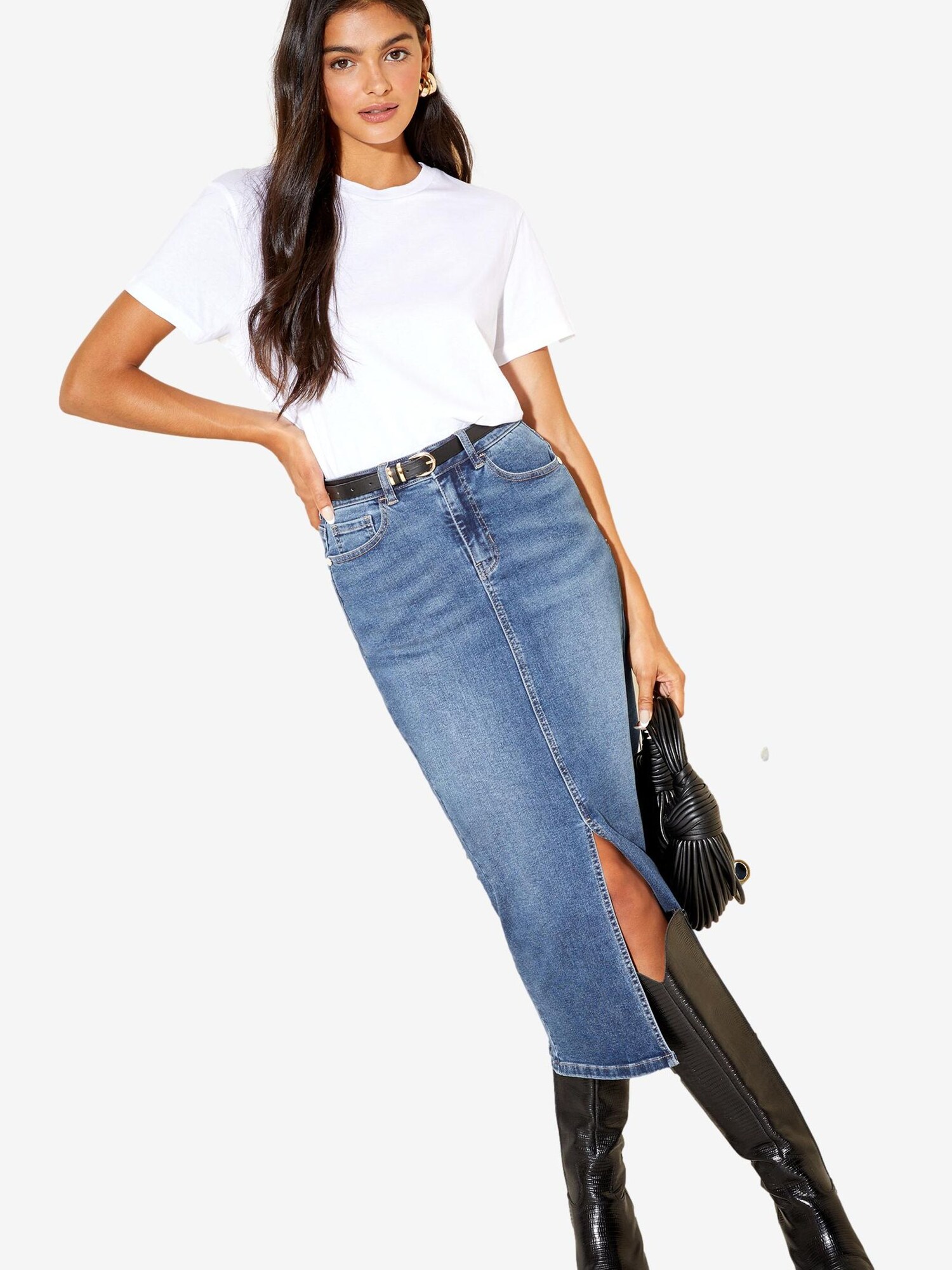 Friends Like These Fustă  albastru denim