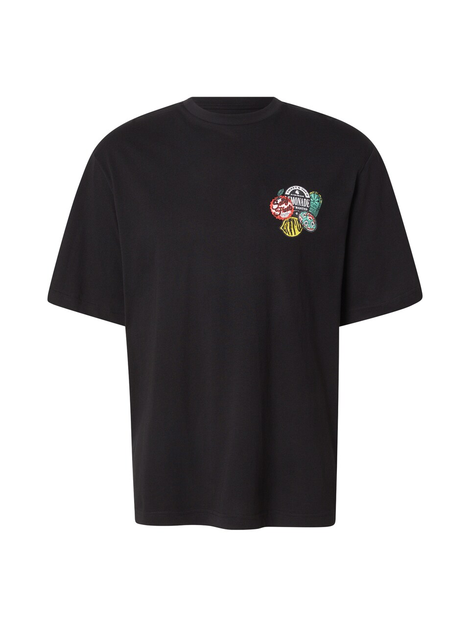 T-shirt gul / röd / svart