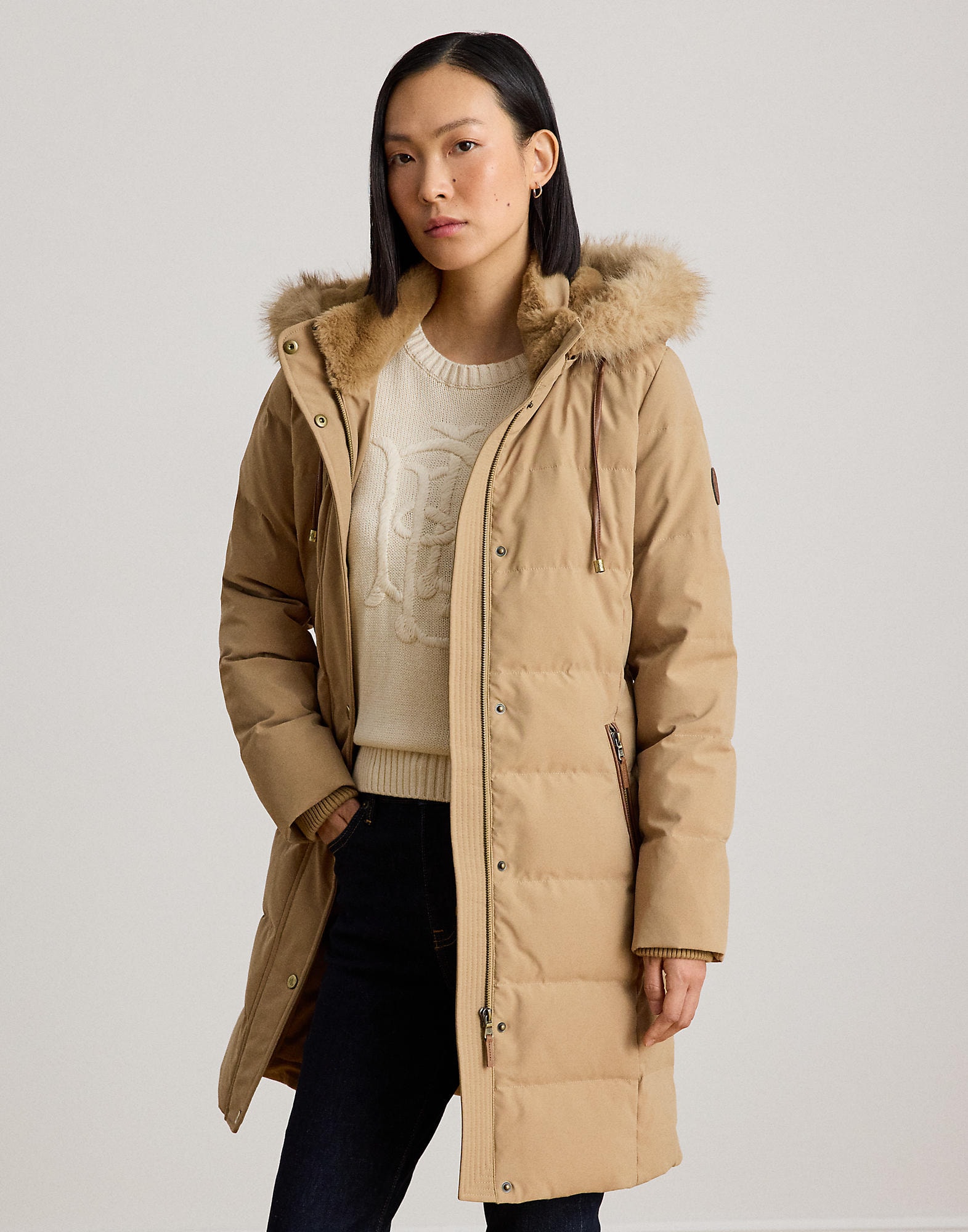 Lauren Ralph Lauren Abrigo de invierno  beige – imagen 4