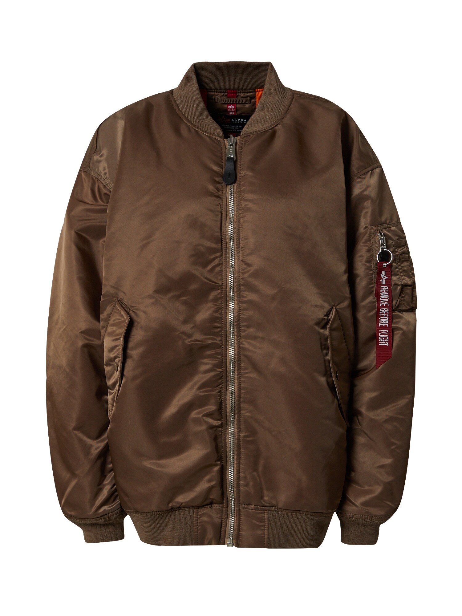 ALPHA INDUSTRIES Prechodná bunda 'Ma-1'  hnedá