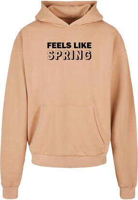 Merchcode Sweatshirt ‘Spring – Feels like’ Lichtbeige / Zwart