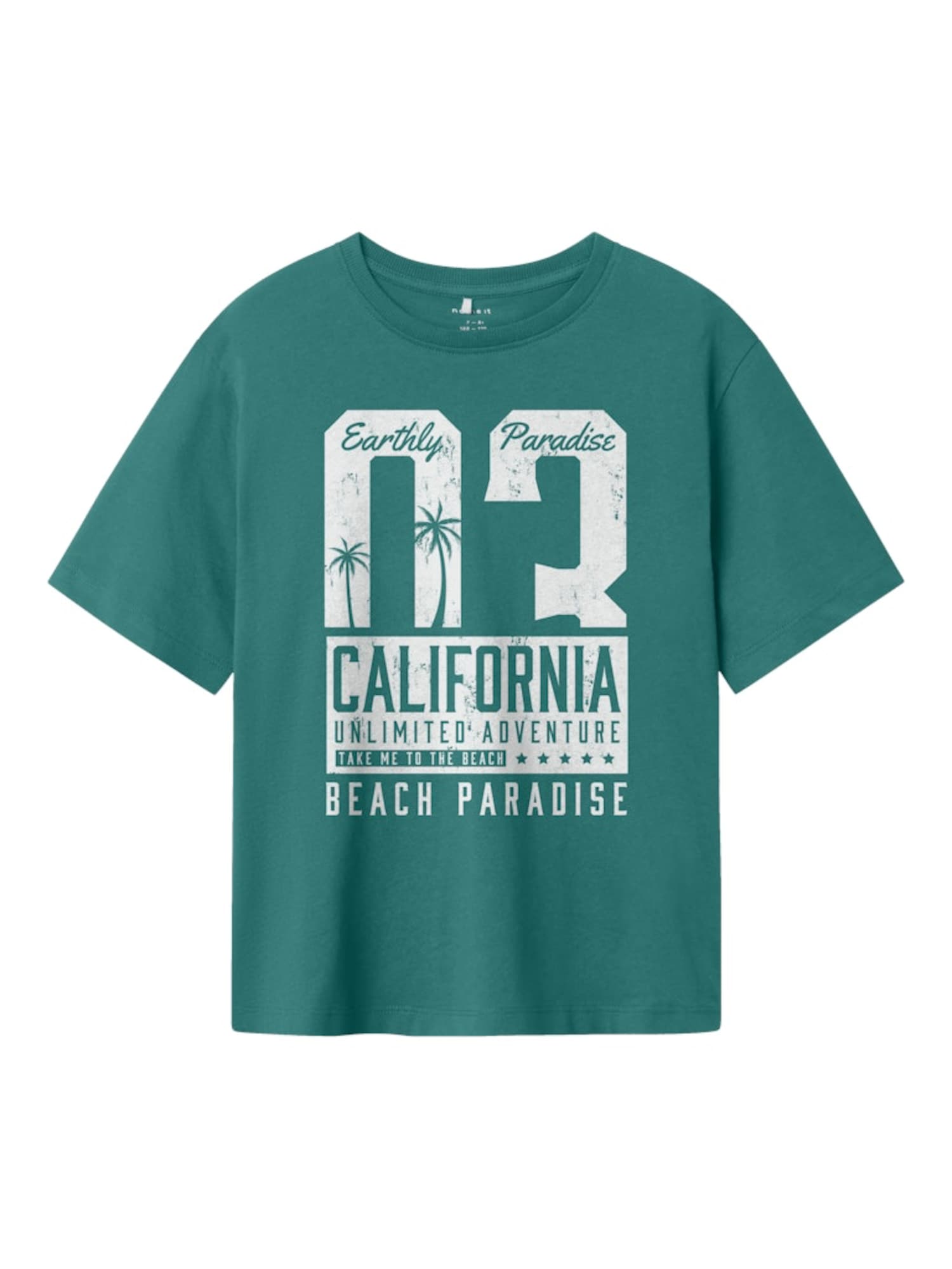 NAME IT Tricou NKMHirlan  verde smarald / alb