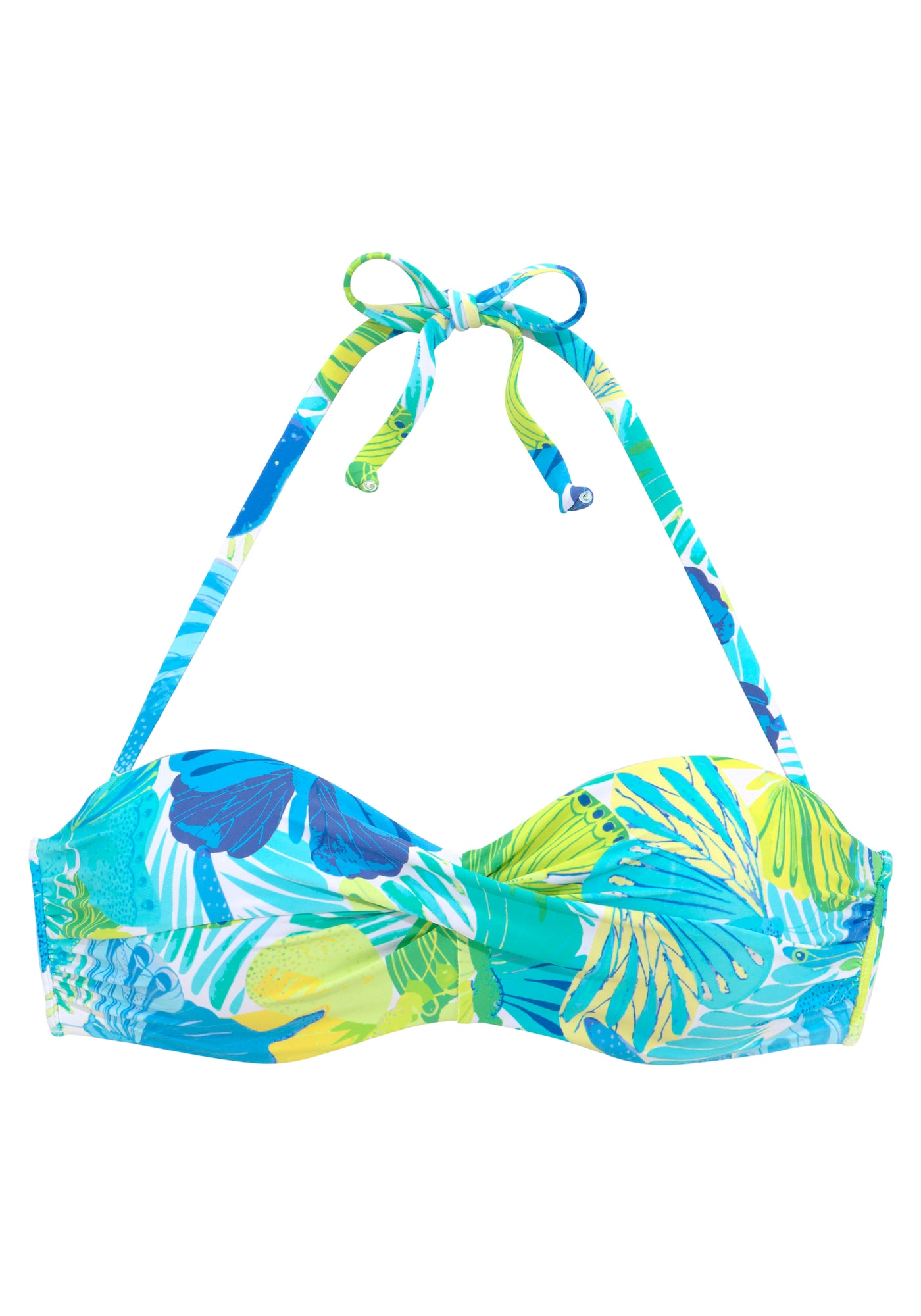 SUNSEEKER Sutien costum de baie  albastru / galben / verde / alb