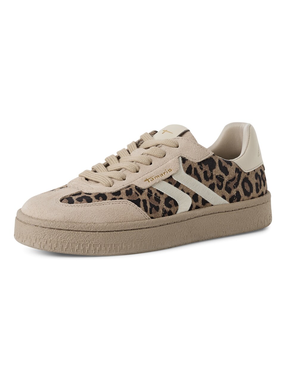 Låg sneaker beige / brokad / svart