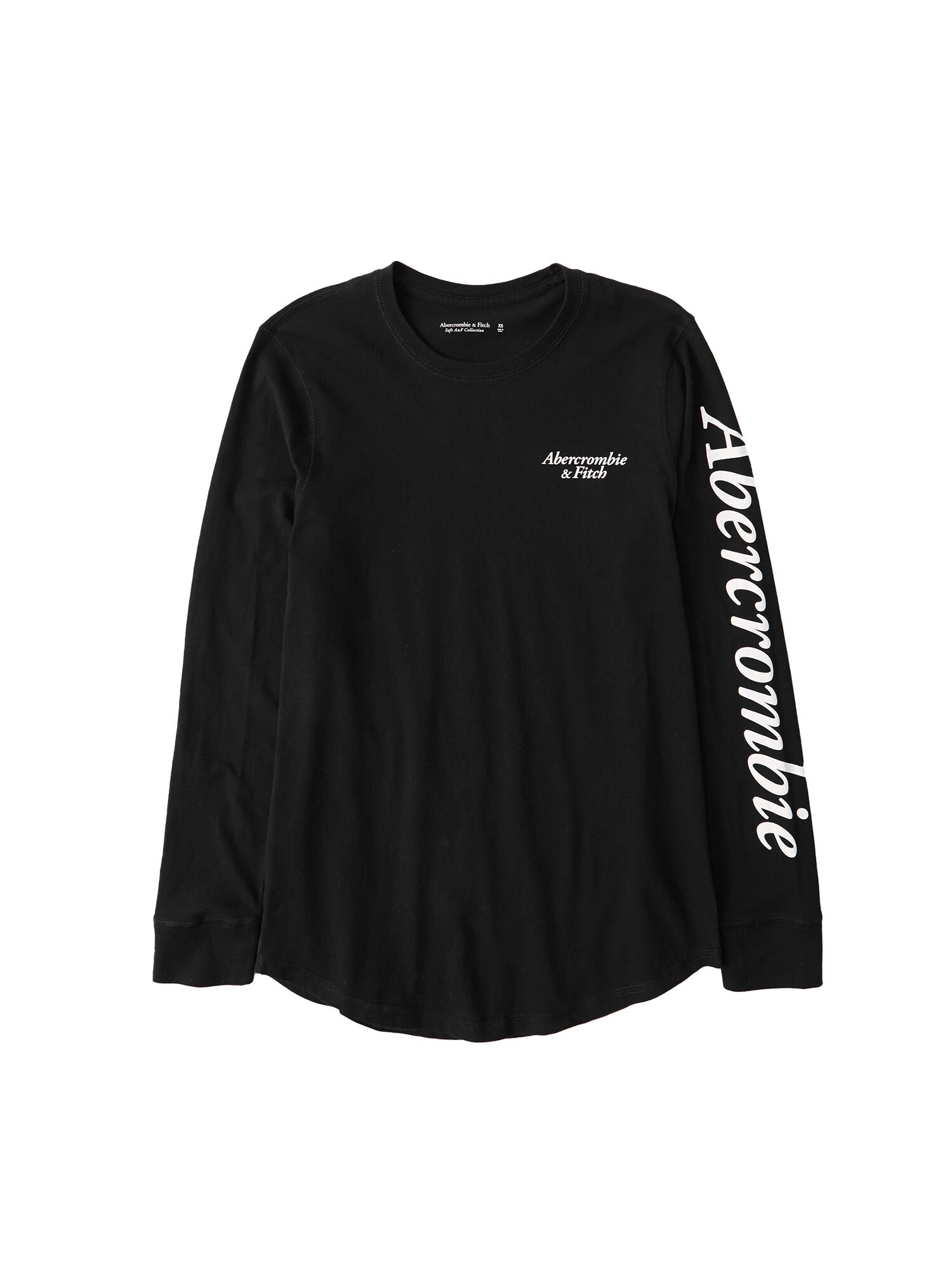 Abercrombie & Fitch Marškinėliai  juoda / balta