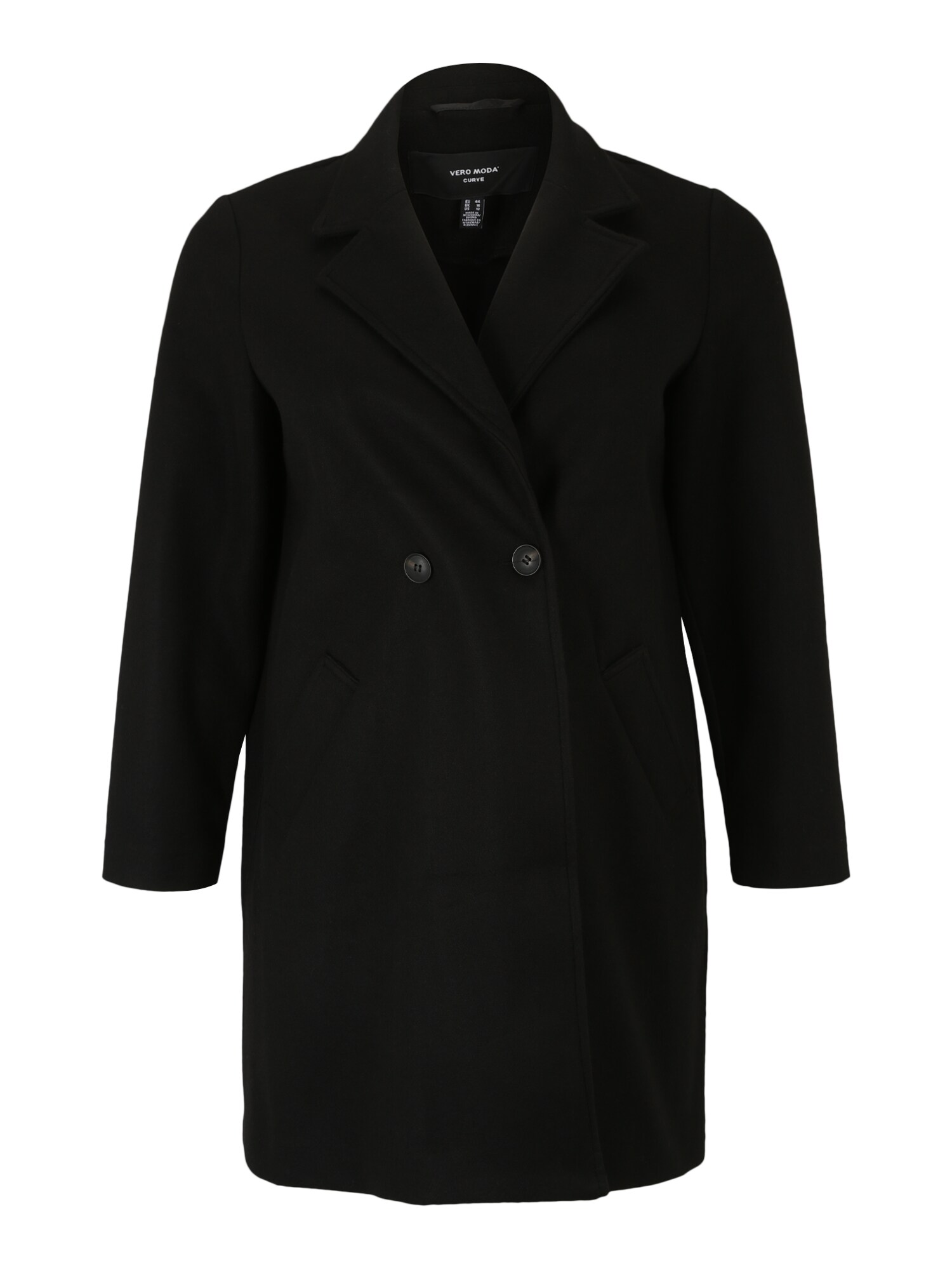 Vero Moda Curve Demisezoninis paltas 'FORTUNE ADDIE' juoda