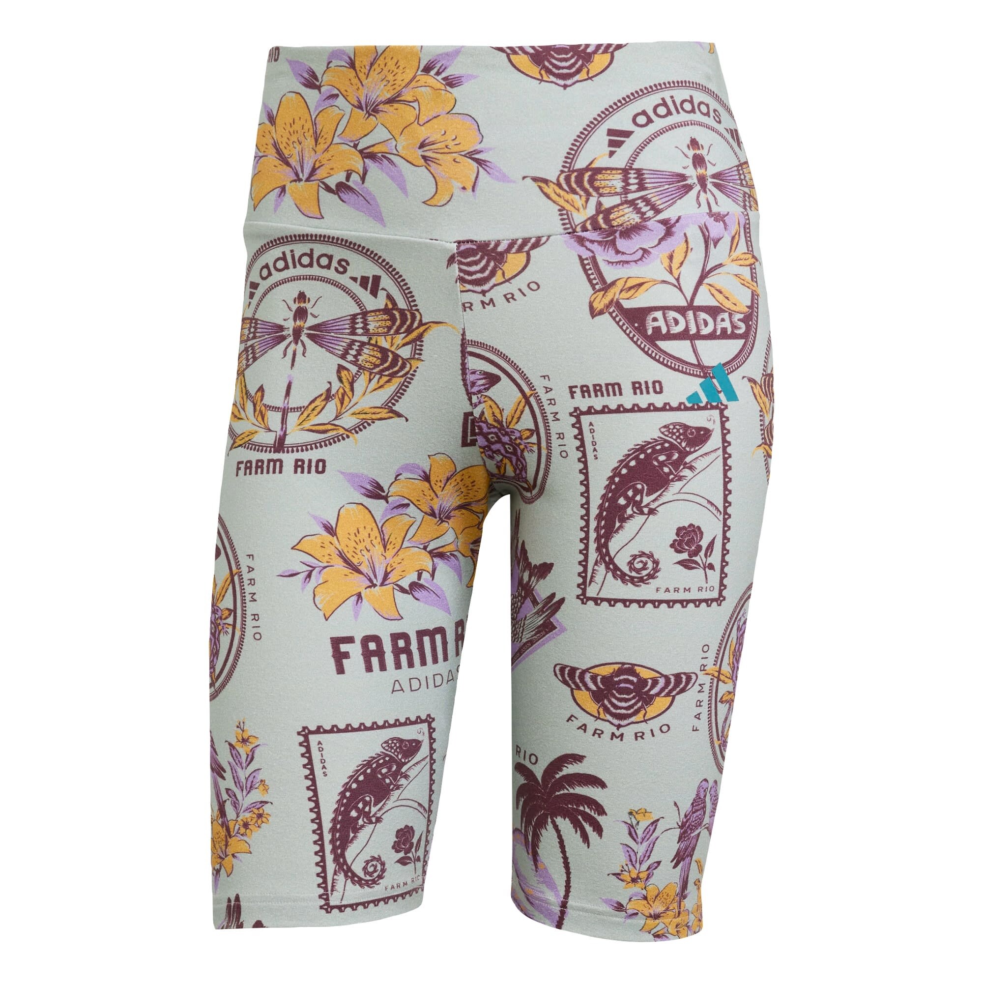 ADIDAS SPORTSWEAR Pantaloni sport Adidas x Farm  maro închis / galben auriu / gri deschis / mov lavandă