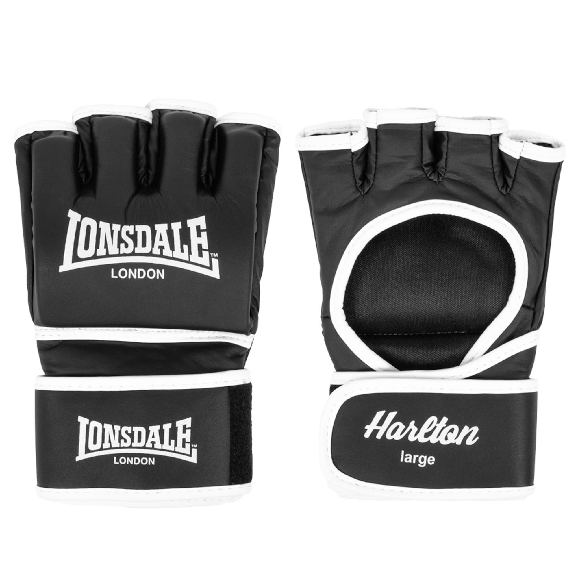 LONSDALE Mănuși sport Harlton  negru / alb