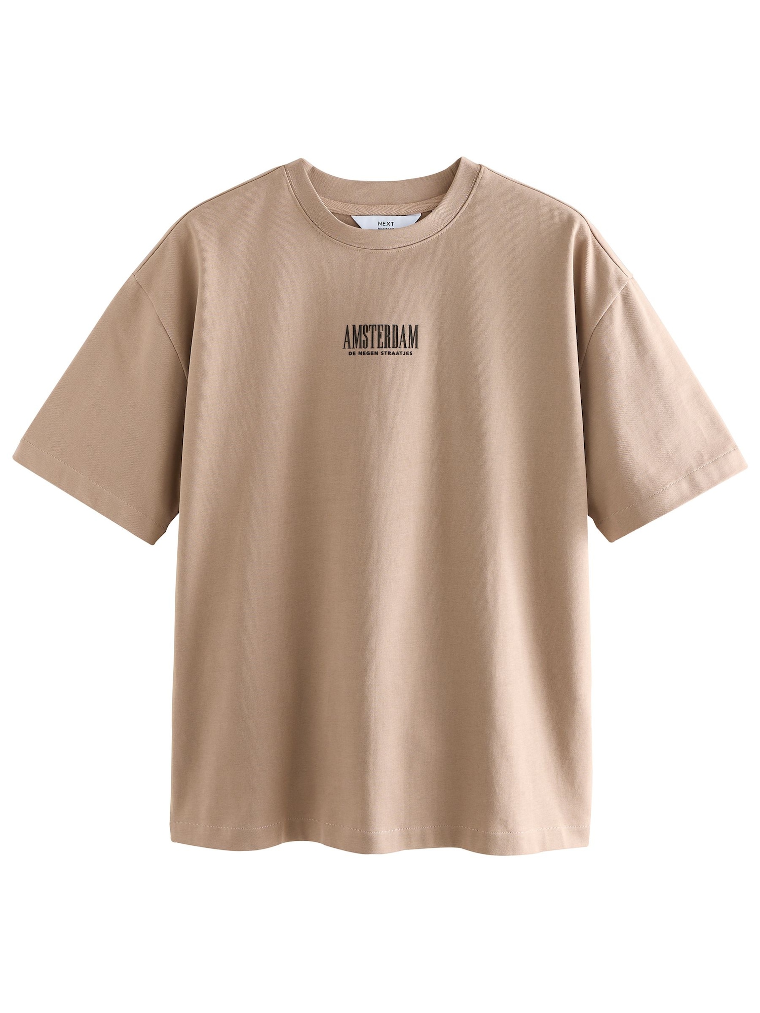 Next Tricou  gri taupe / negru