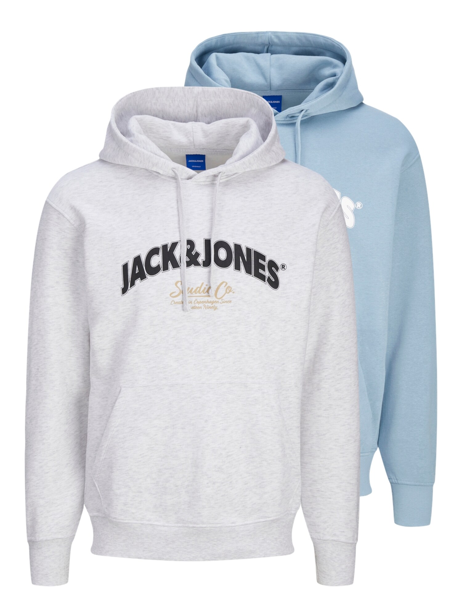 JACK & JONES Mikina 'BRONX ARCH'  svetlomodrá / svetlosivá / čierna / biela