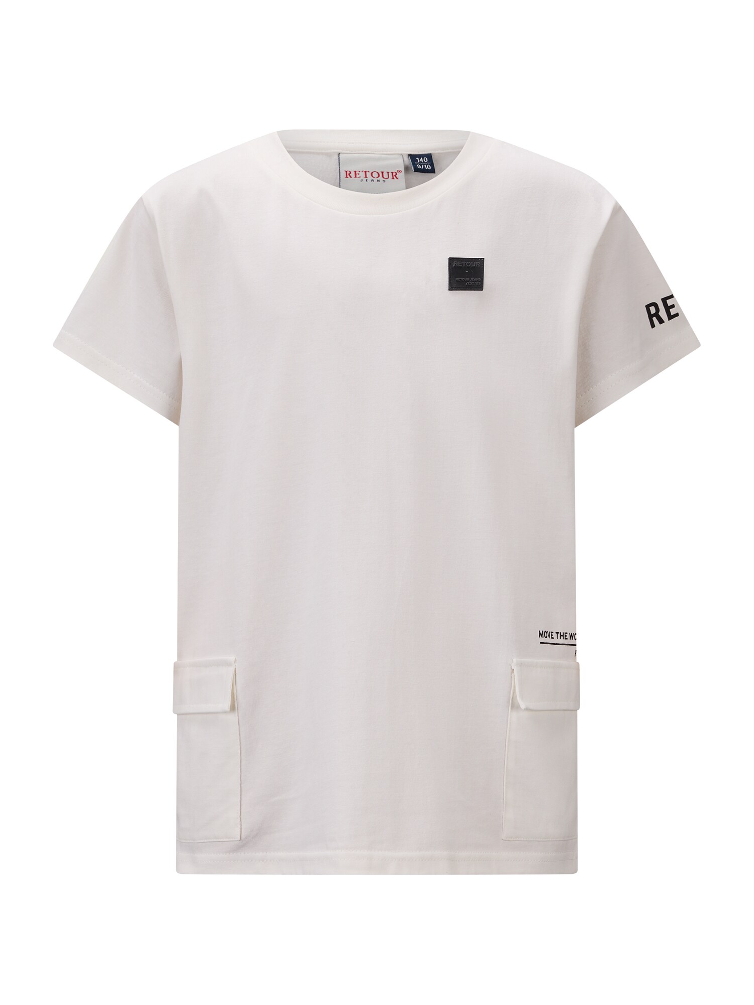 Retour Jeans Tricou Delvin  negru / alb murdar