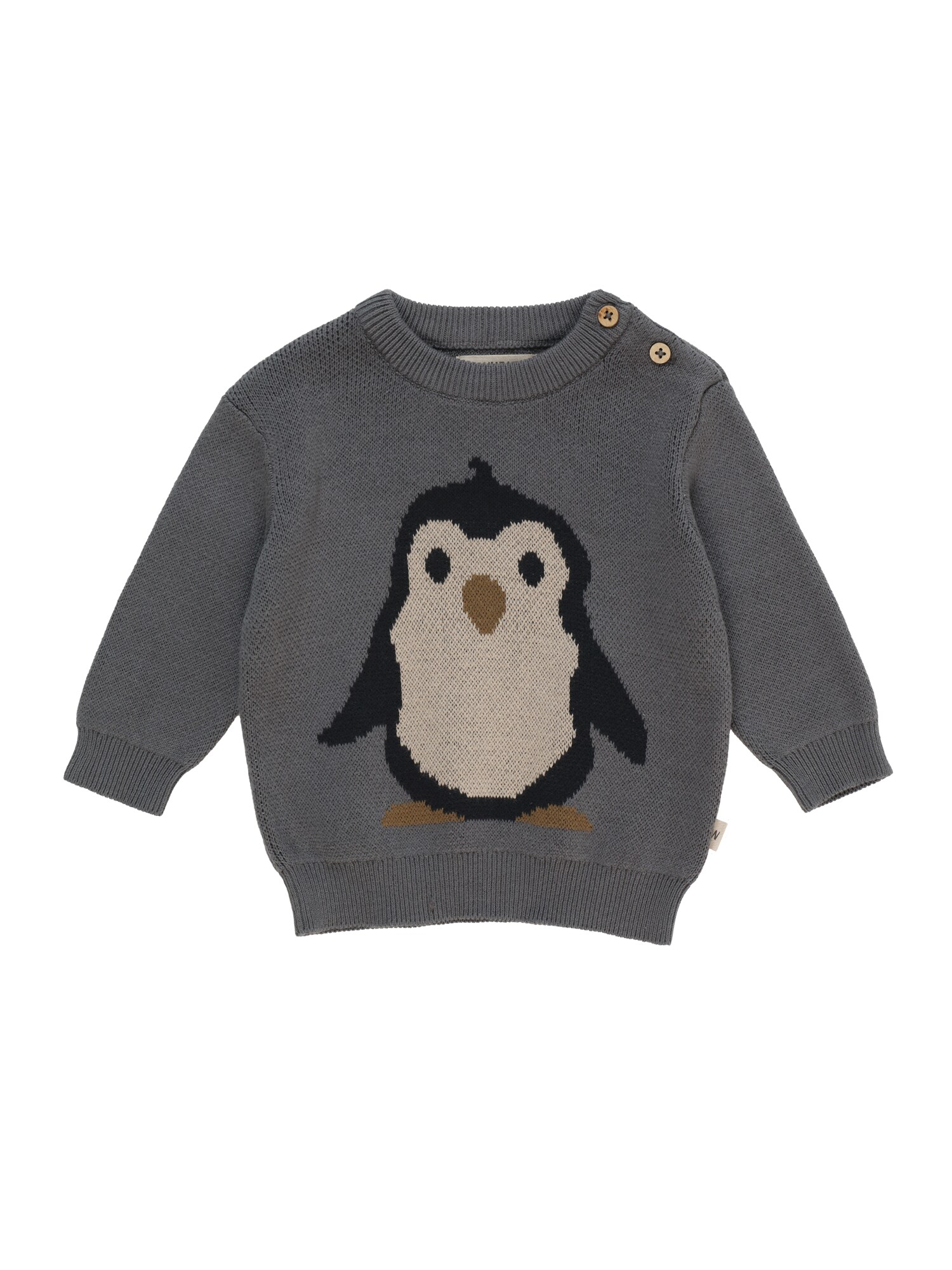 Wheat Пуловер 'Penguin'  светлобежово / кафяво / сиво / черно