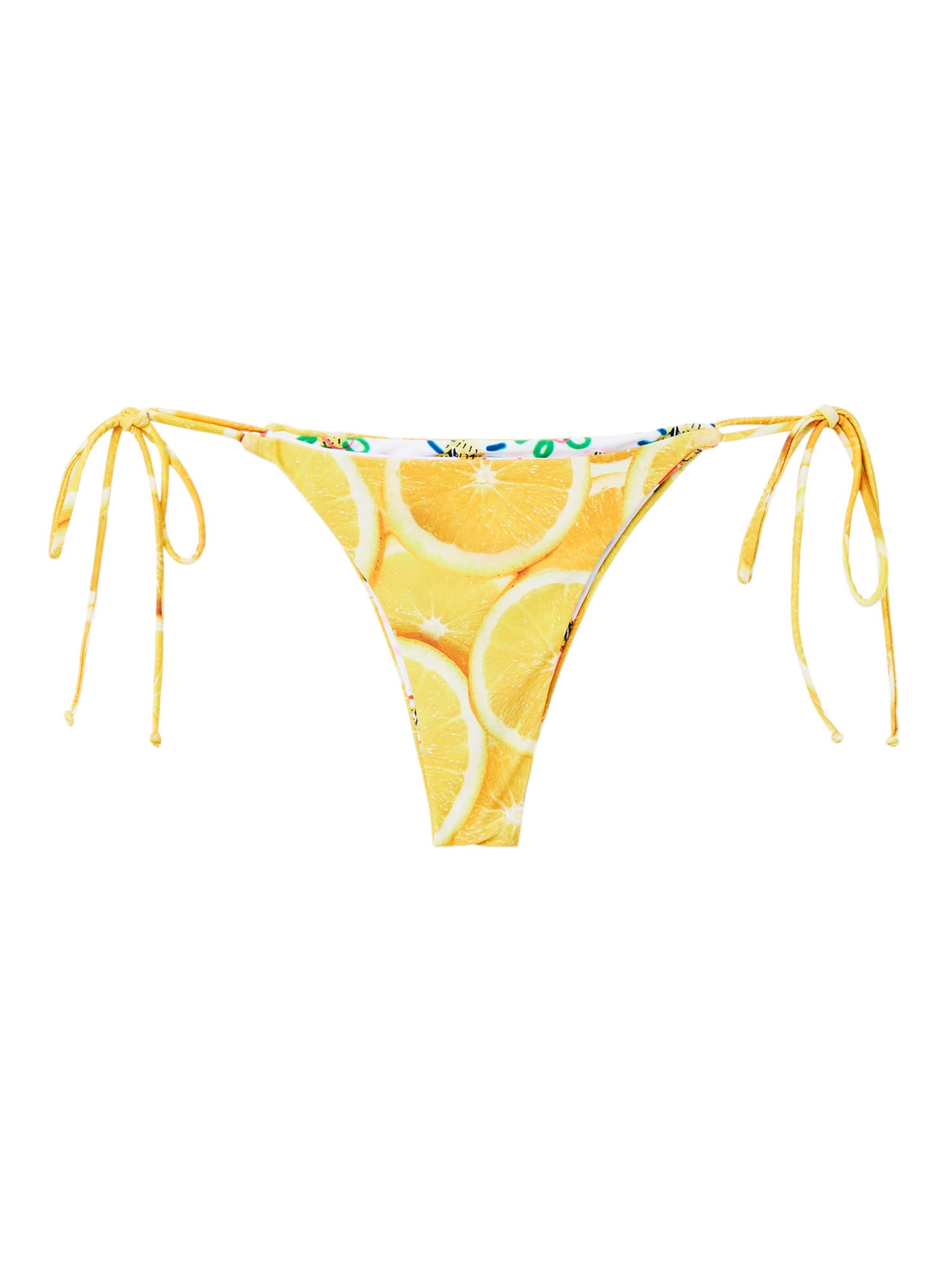 Desigual Bikini hlačke 'Kitty'  limona / svetlo rumena / bela