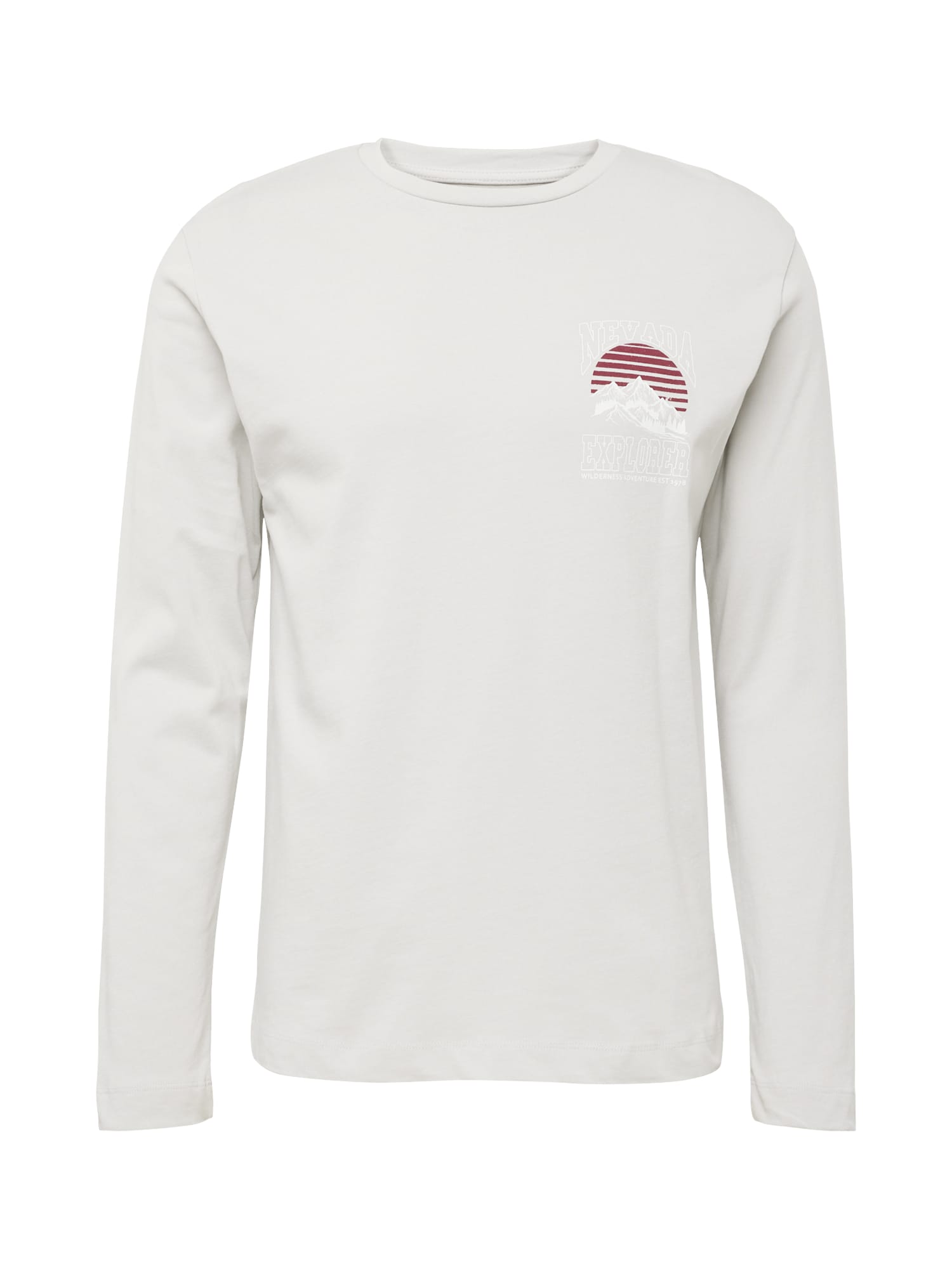 Key Largo Sweater majica 'NEVADA ADVENTURE'  svijetlosiva / merlot / bijela