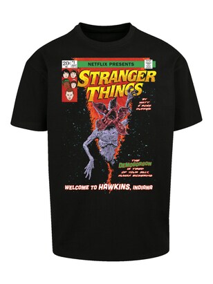 F4NT4STIC Shirt ‘Stranger Things Netflix TV Series’ Lichtlila / Oranje / Bloedrood / Zwart