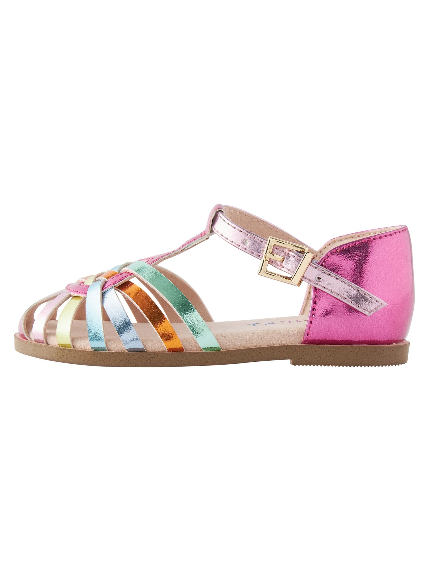 Next Sandale  turcoaz / albastru deschis / bronz / roz neon