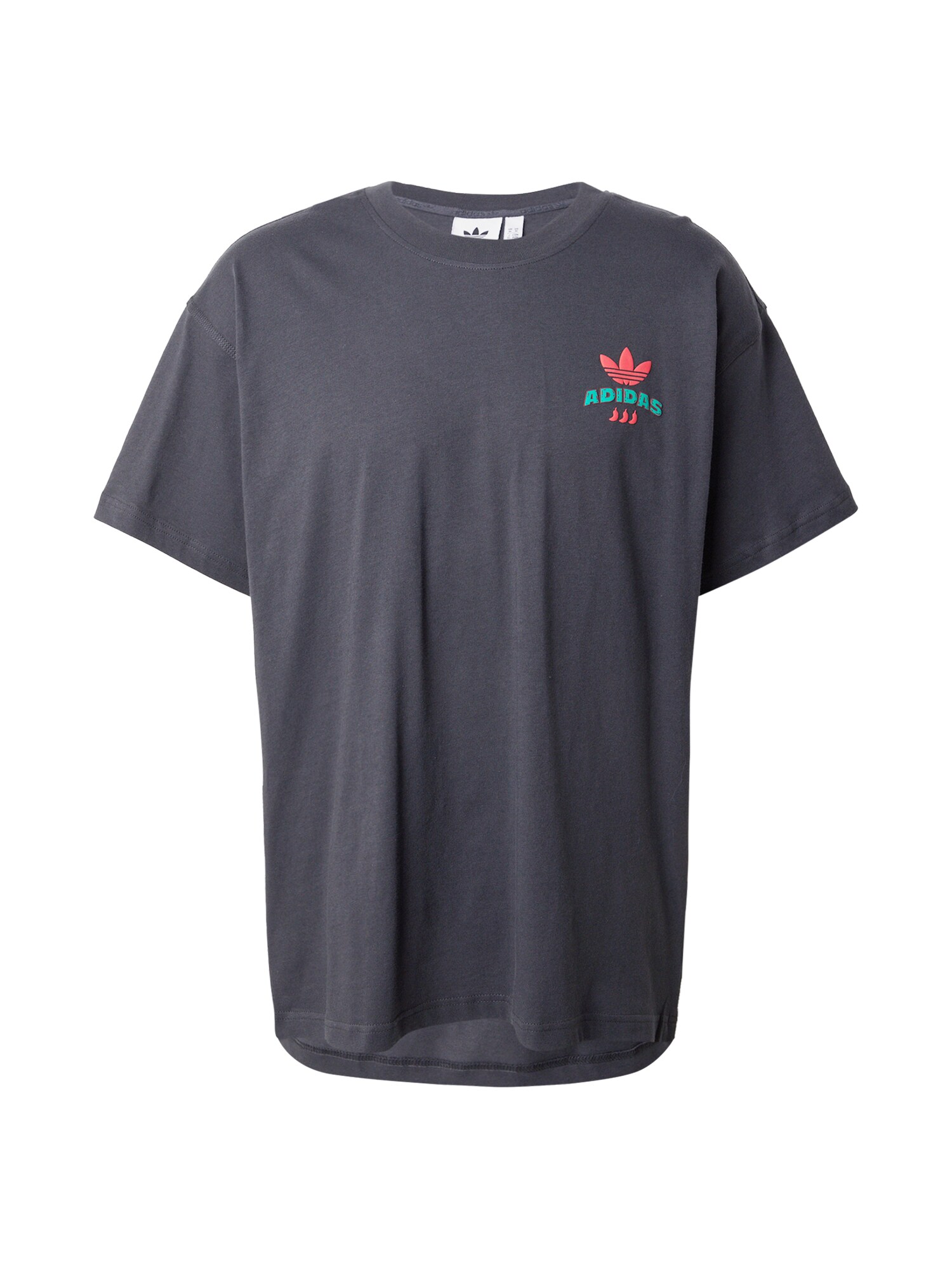 ADIDAS ORIGINALS Póló 'CHILLI'  antracit / smaragd / világospiros / fehér akciós termékkép 1