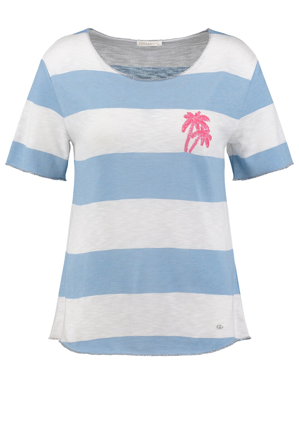 T-shirt 'South' blå / rosa