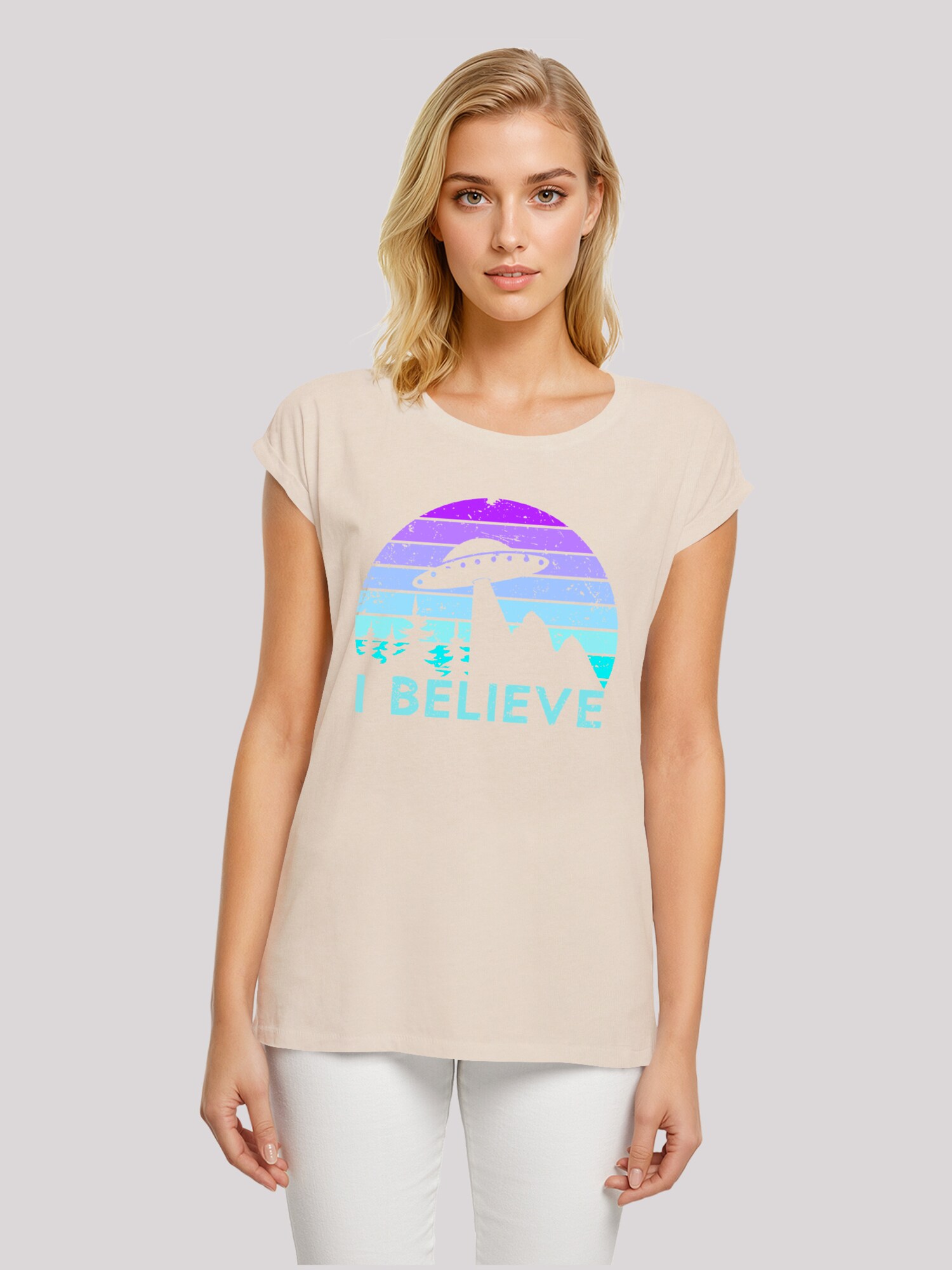 Thumbnail - F4NT4STIC T-Shirt I Believe UFO Alien Raumschiff Retro