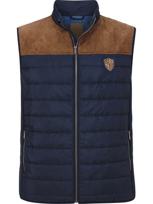 Charles Colby Bodywarmer ‘Sir Ernes’ Donkerblauw / Cognac