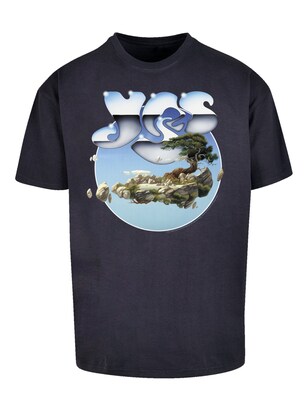 F4NT4STIC Shirt ‘YES Chrome Island’ Hemelsblauw / Donkerblauw / Olijfgroen / Wit