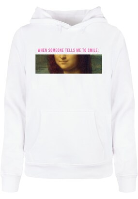 Merchcode Sweatshirt ‘APOH – Da Vinci Smile Mona’ Beige / Groen / Zwart / Wit