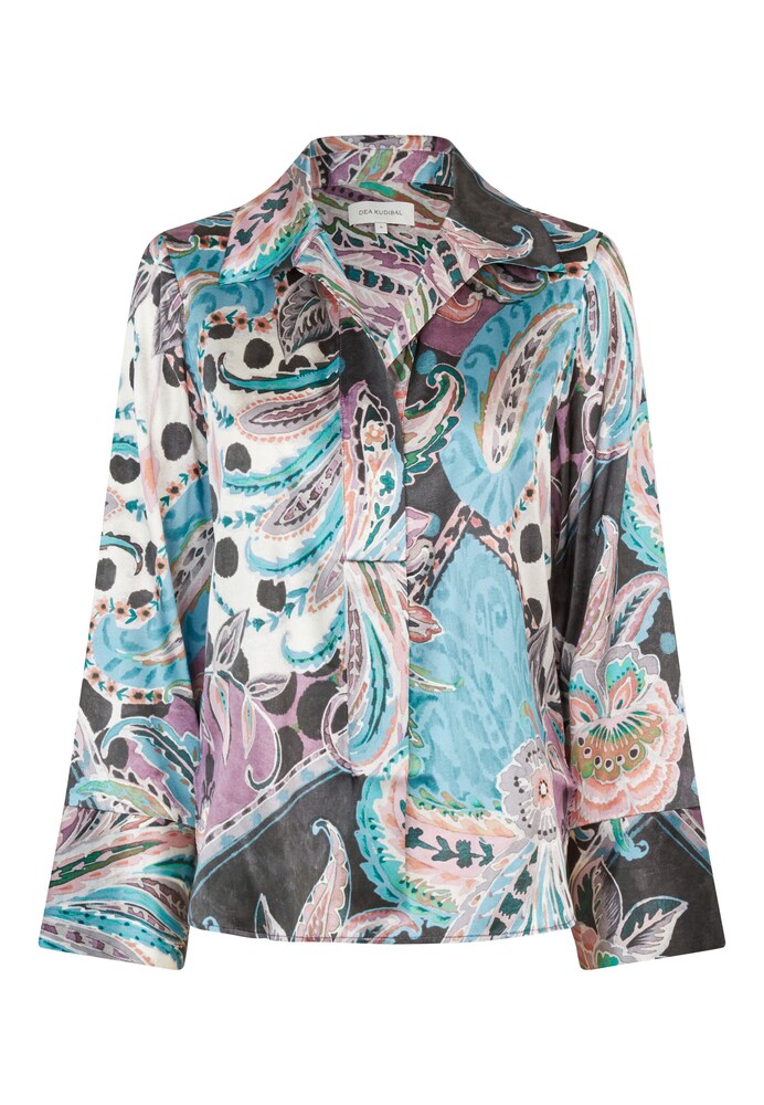 Dea Kudibal Bluse 'Janet' Damen Größe M hellblau / grün / rosa / schwarz