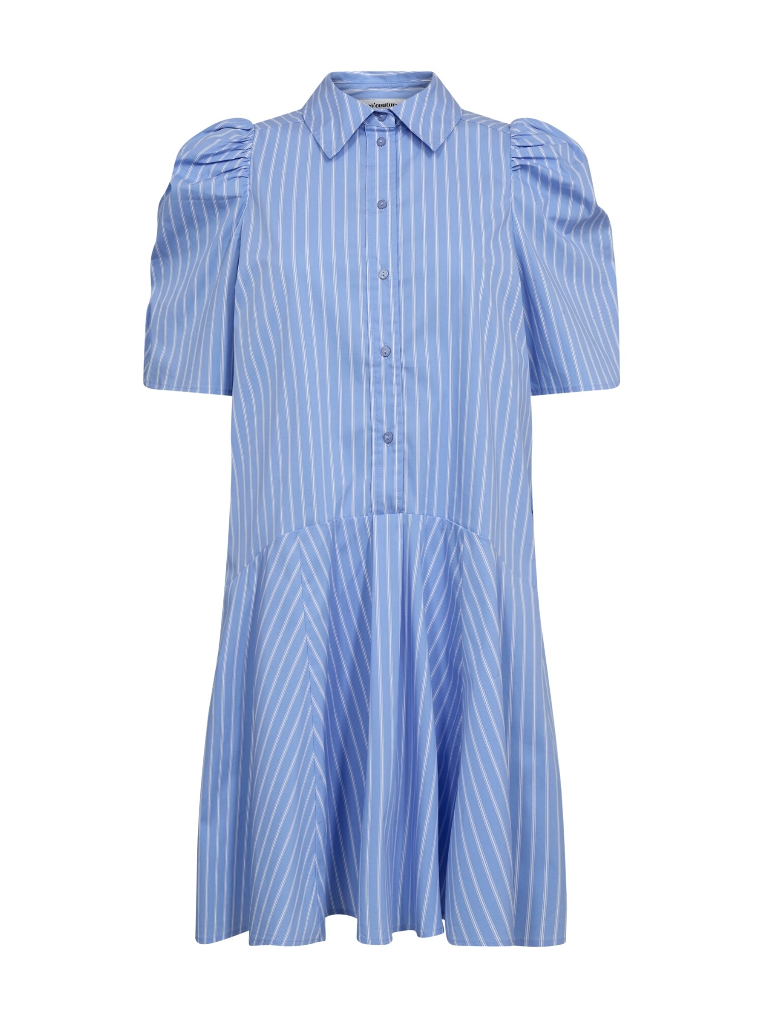 co'couture Rochie tip bluză 'Mica'  albastru deschis / alb