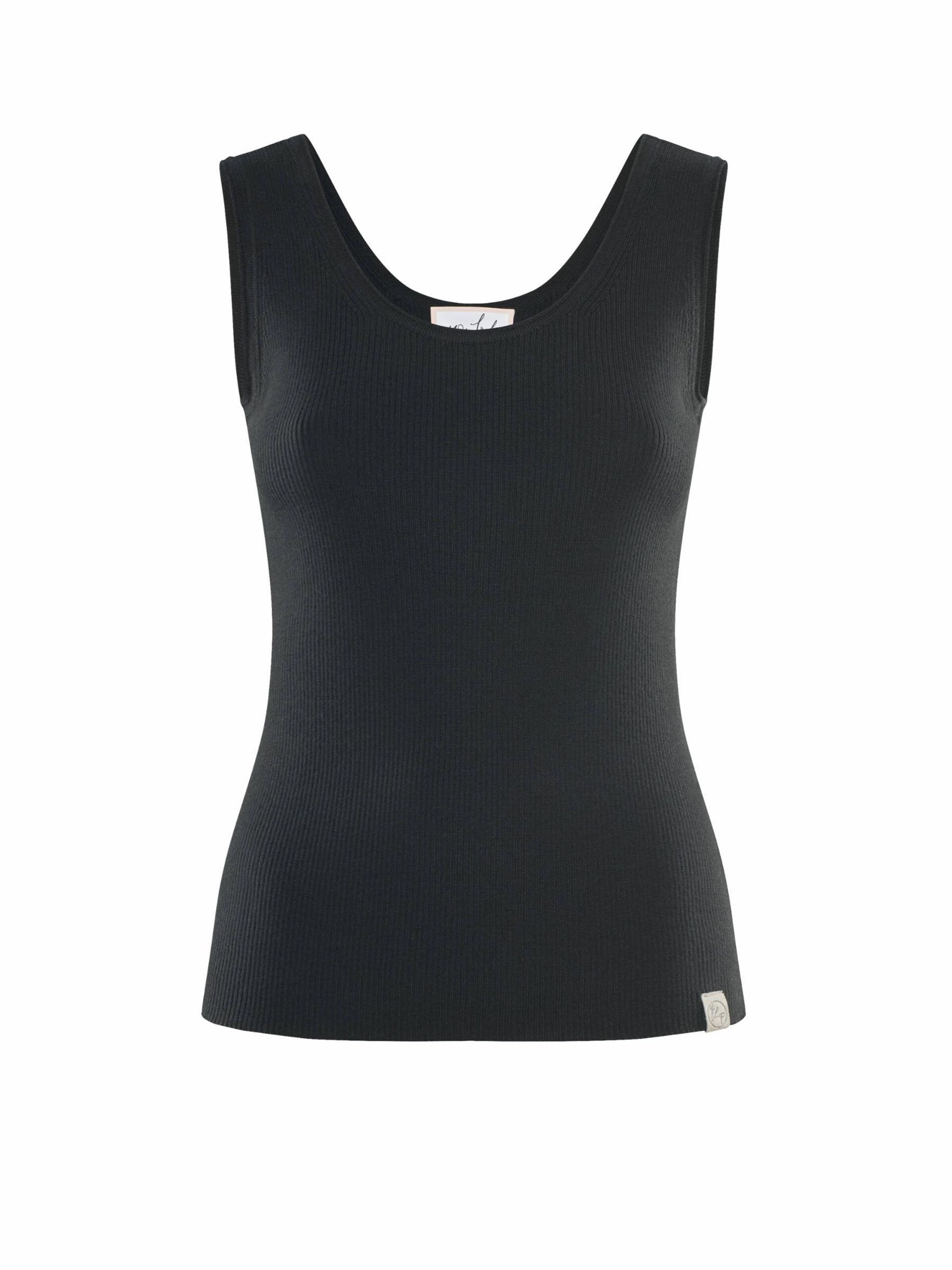 YOU LOOK PERFECT Broderad topp 'TOP BLOSSOM Geripptes Merino Top mit Rundhals' dam