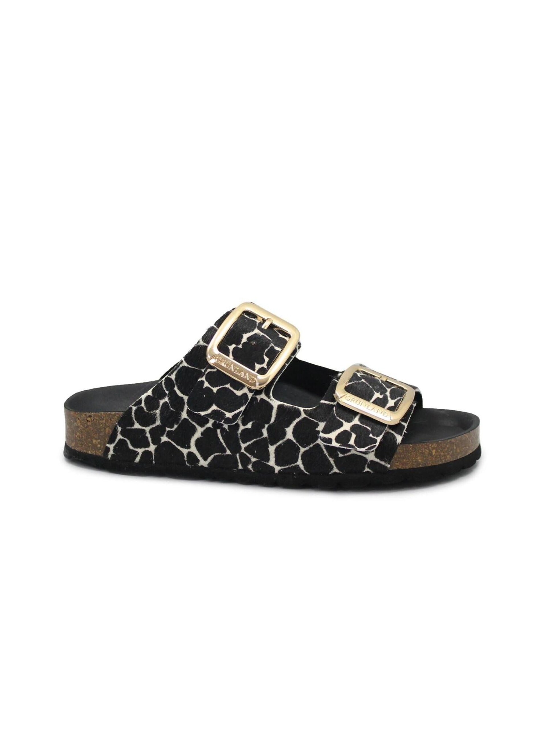 Grunland Pantolette 'GRUNLAND SARA CB1796 nero multi ciabatte donna anatomiche fibbie cavallino' sandaler dam