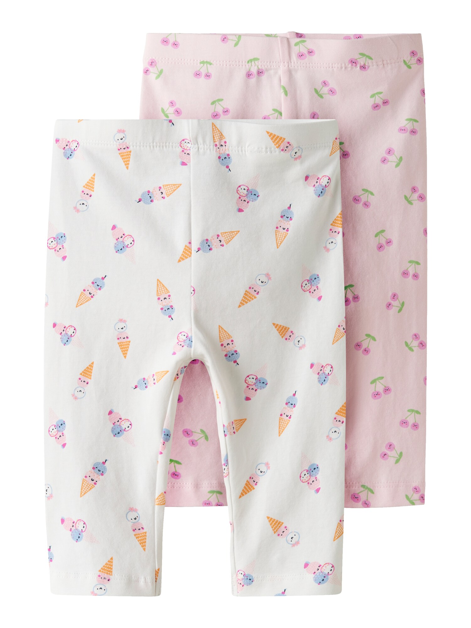 NAME IT Leggings 'NMFVivian'  zöld / narancs / rózsaszín / fehér akciós termékkép 1