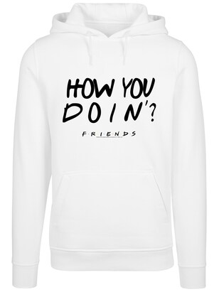 F4NT4STIC Sweatshirt ‘Friends How You Doin?’ Zwart / Wit