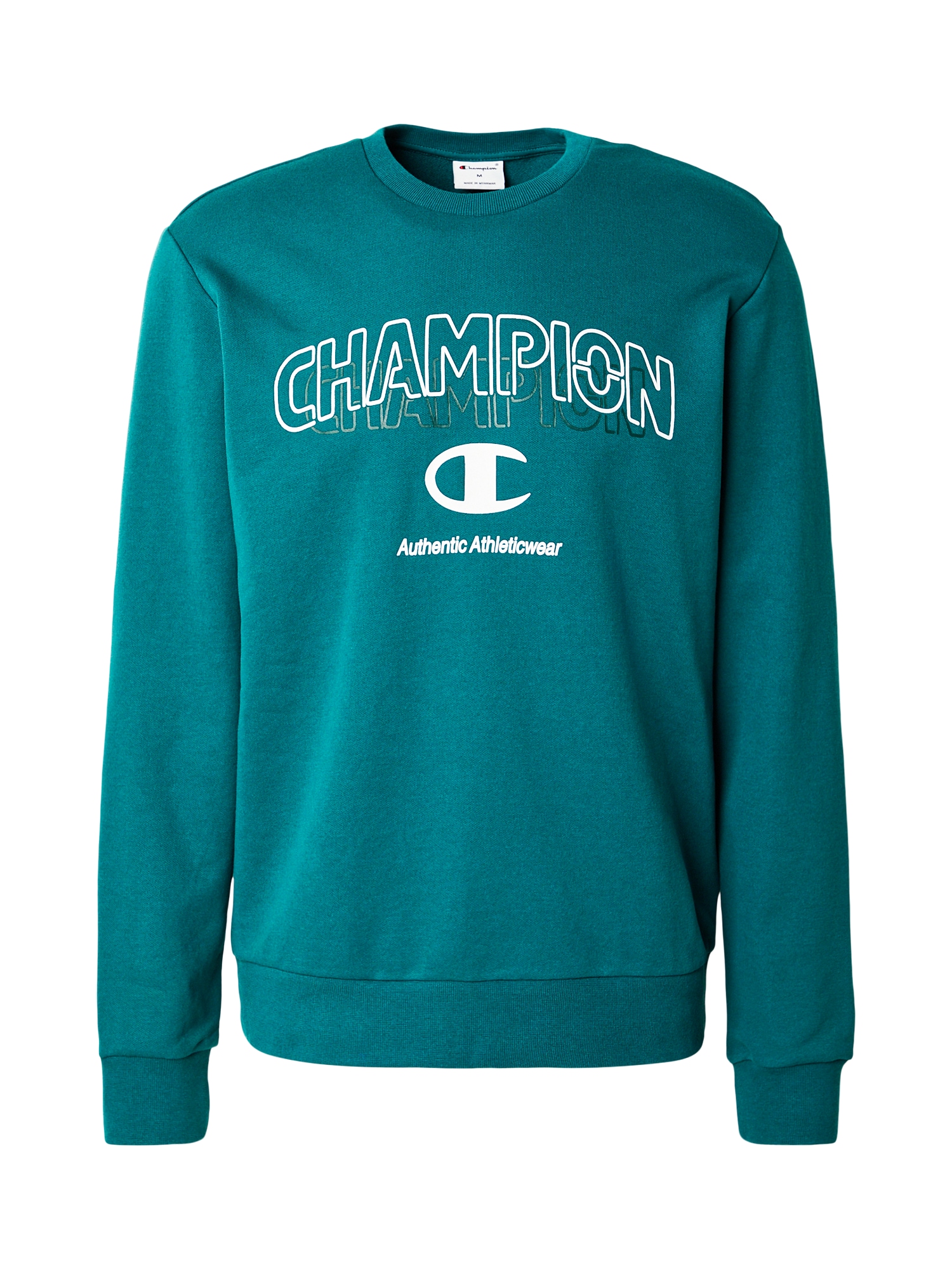 Champion Authentic Athletic Apparel Bluză de molton  verde smarald / alb