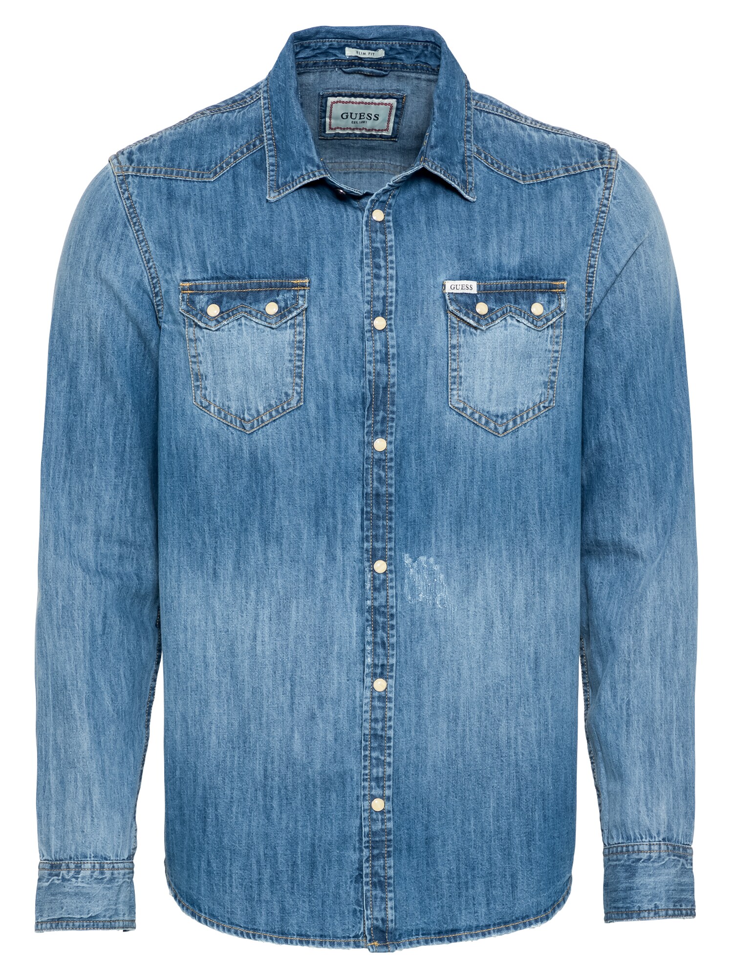 GUESS Dalykiniai marškiniai 'CONNOR'  tamsiai (džinso) mėlyna