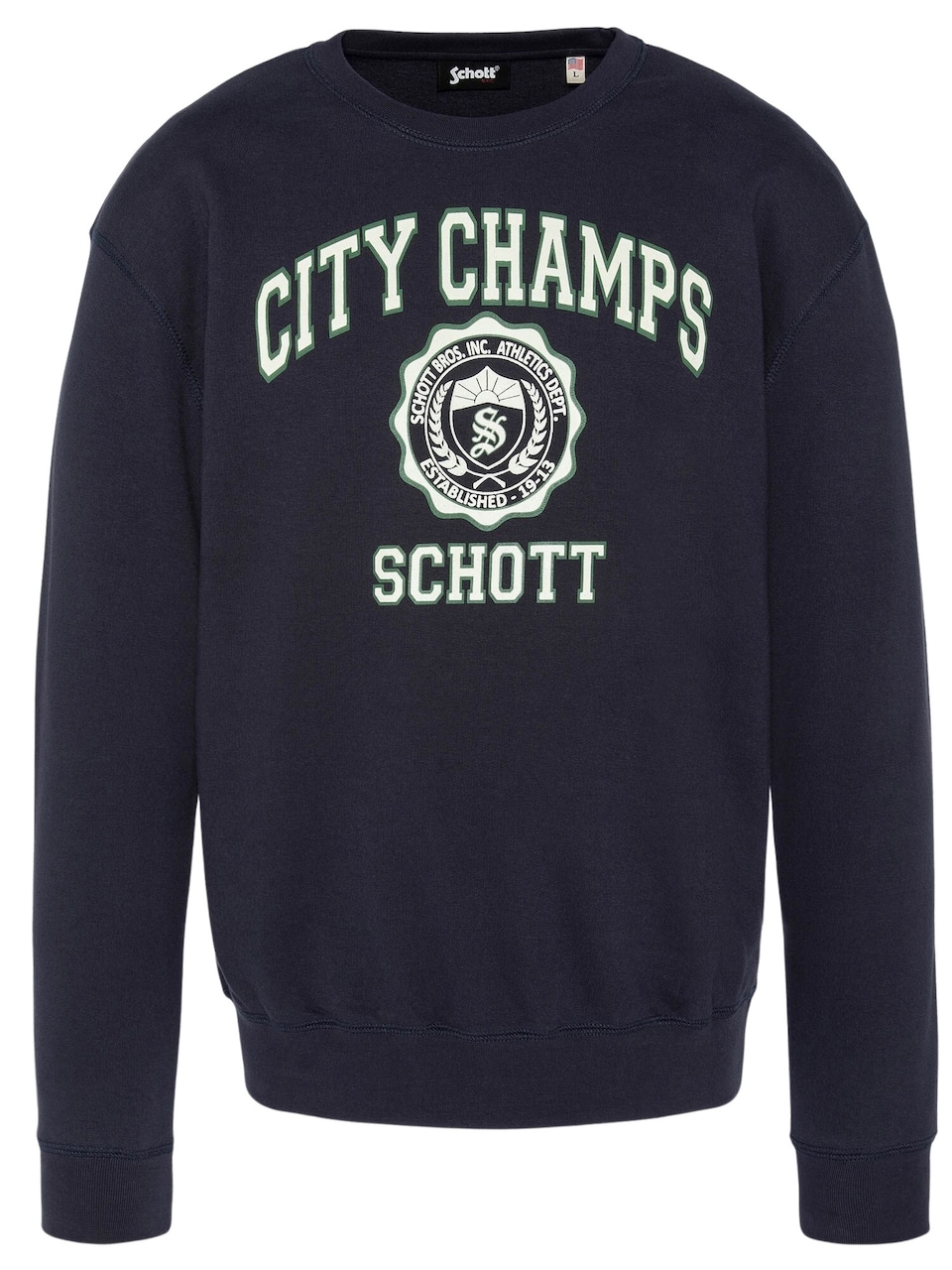 Sweatshirt 'Swivan1' marinblå / grön