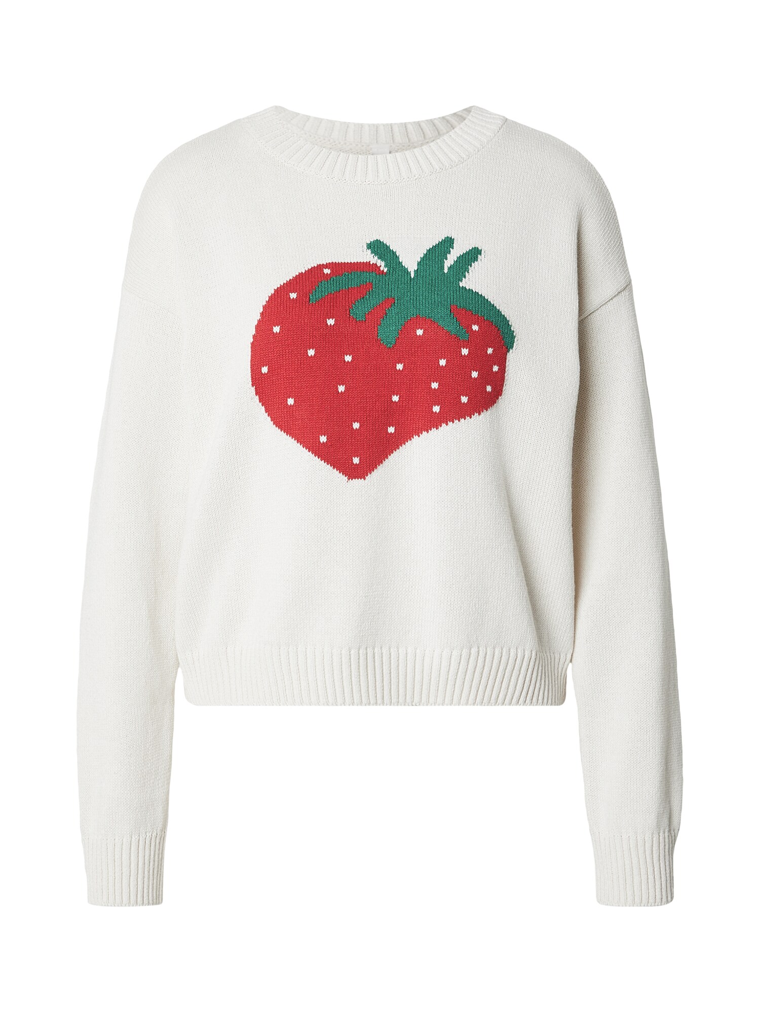 ONLY Pulover ONLELISE  fildeş / verde jad / roșu intens